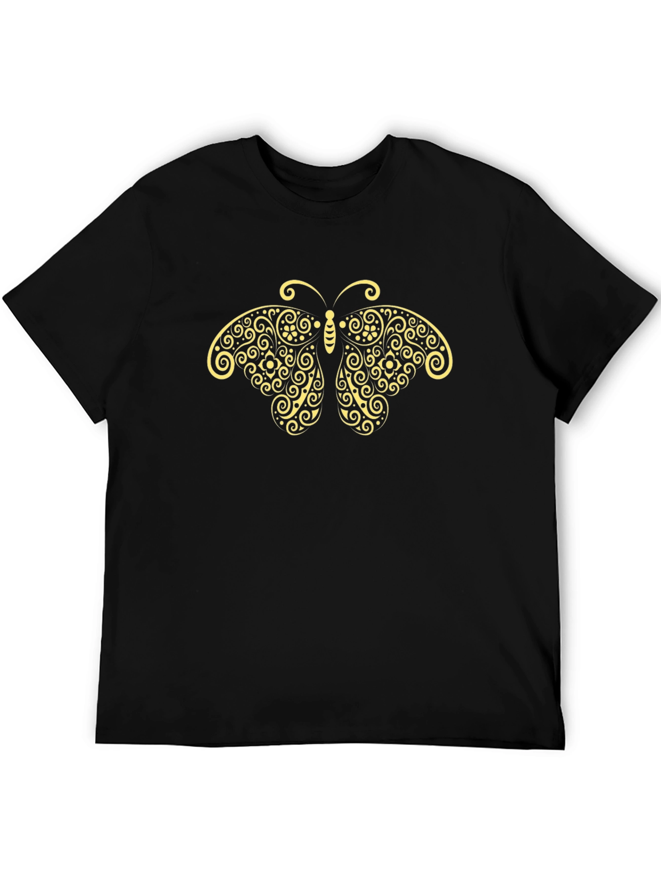 Black Butterfly Graphic Tee - Black Cotton Blend view 5