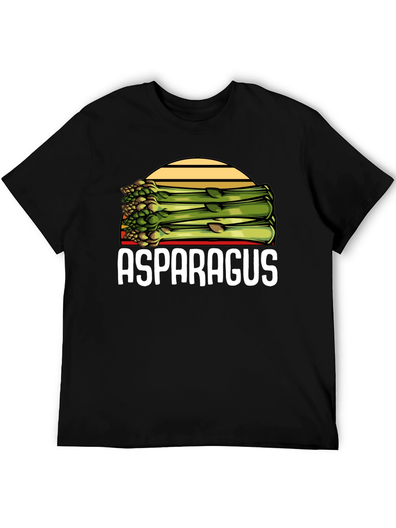 Black Asparagus Graphic Tee - Funny Foodie T-Shirt view 5