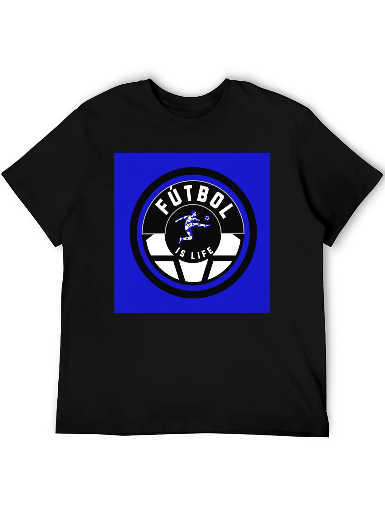 Black Futbol is Life T-Shirt - Soccer Fan Tee view 5