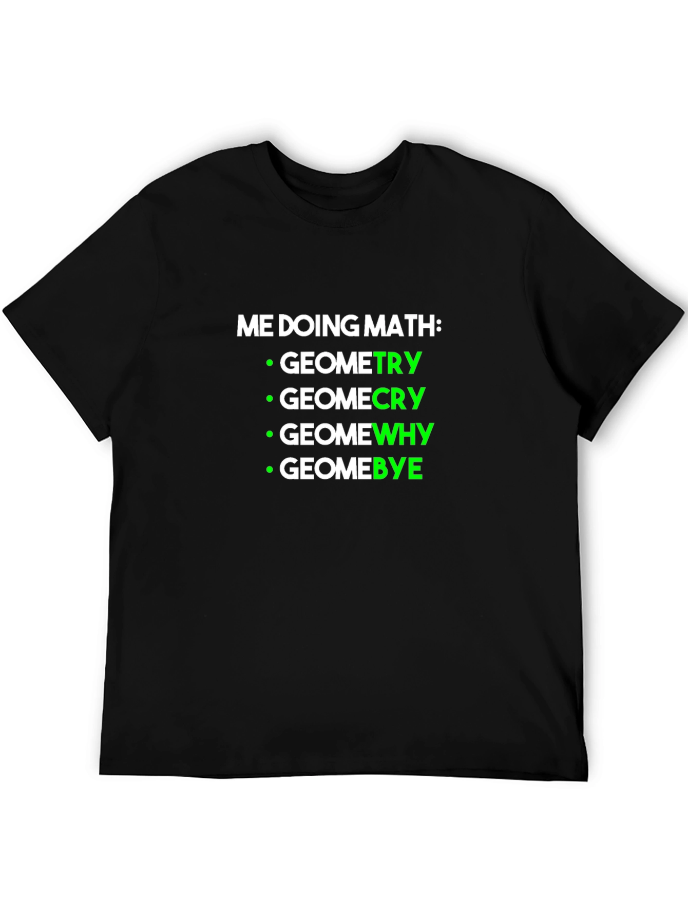 Black Math Humor Geometry T-Shirt view 5