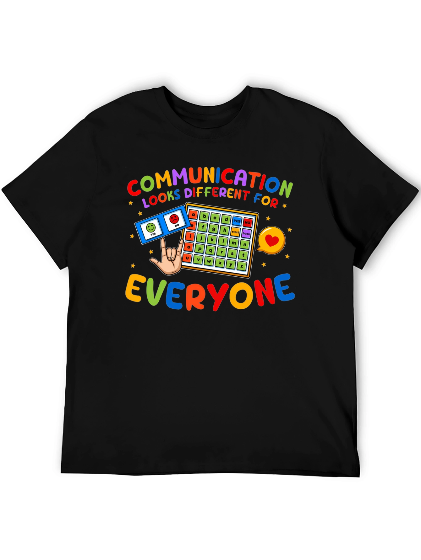 Black Communication Looks Different T-Shirt view 5