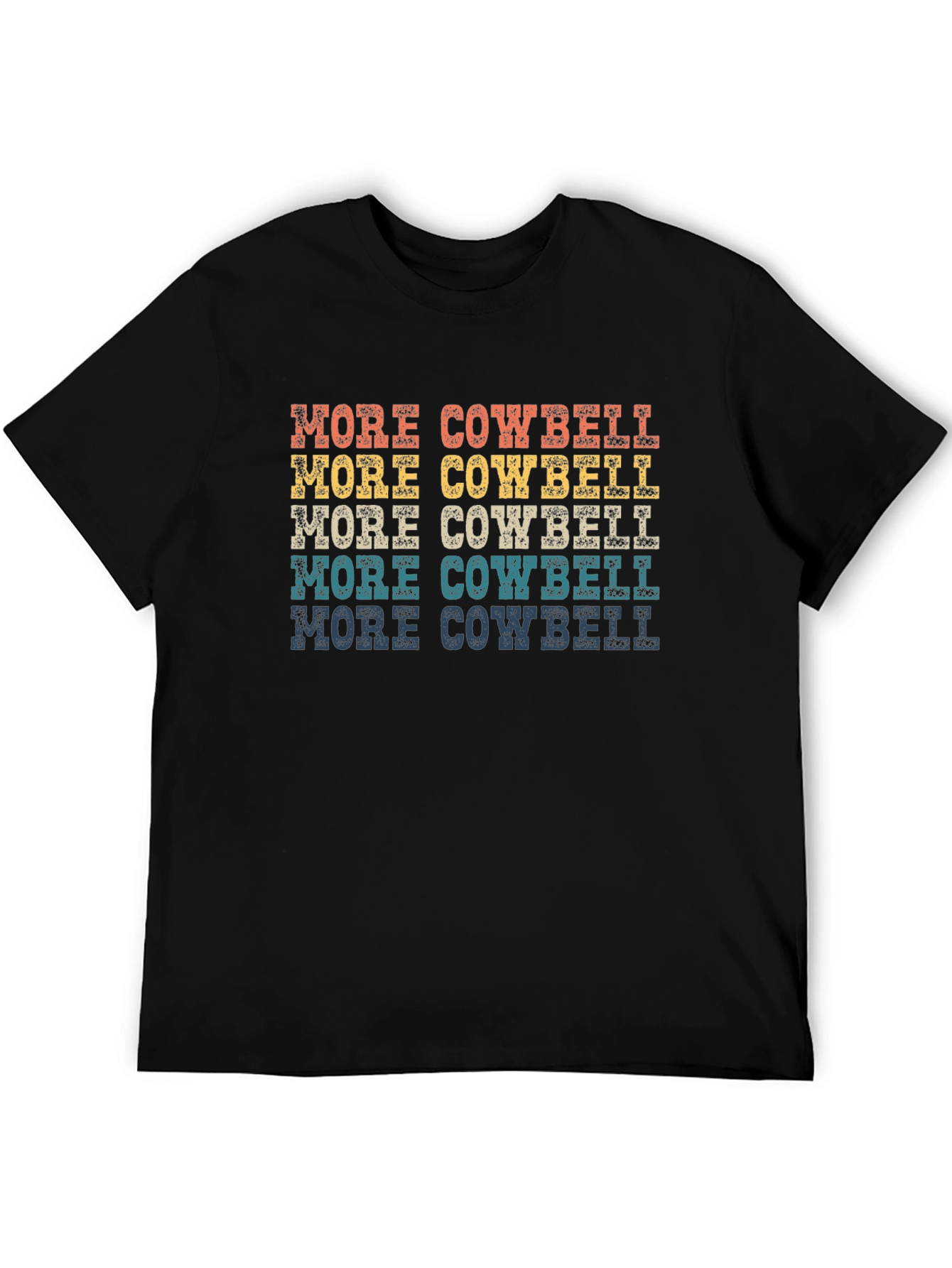 Black More Cowbell T-Shirt - Retro Design view 5