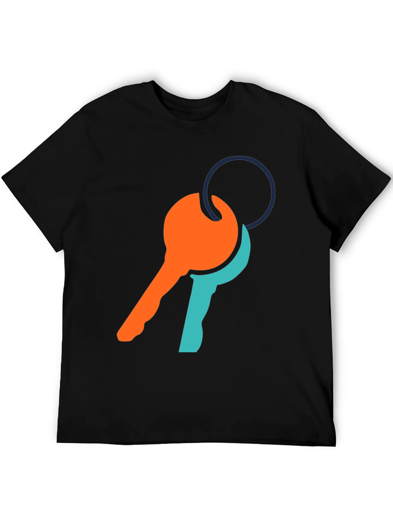 Black Modern Key Graphic Tee - Casual Comfort view 5