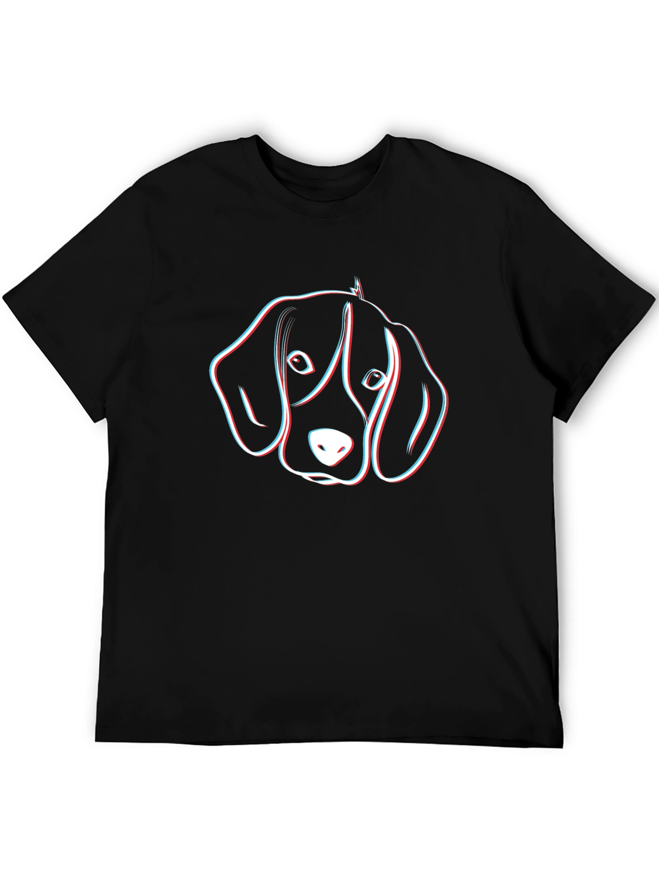 Black Dog Head Graphic Black T-Shirt view 5