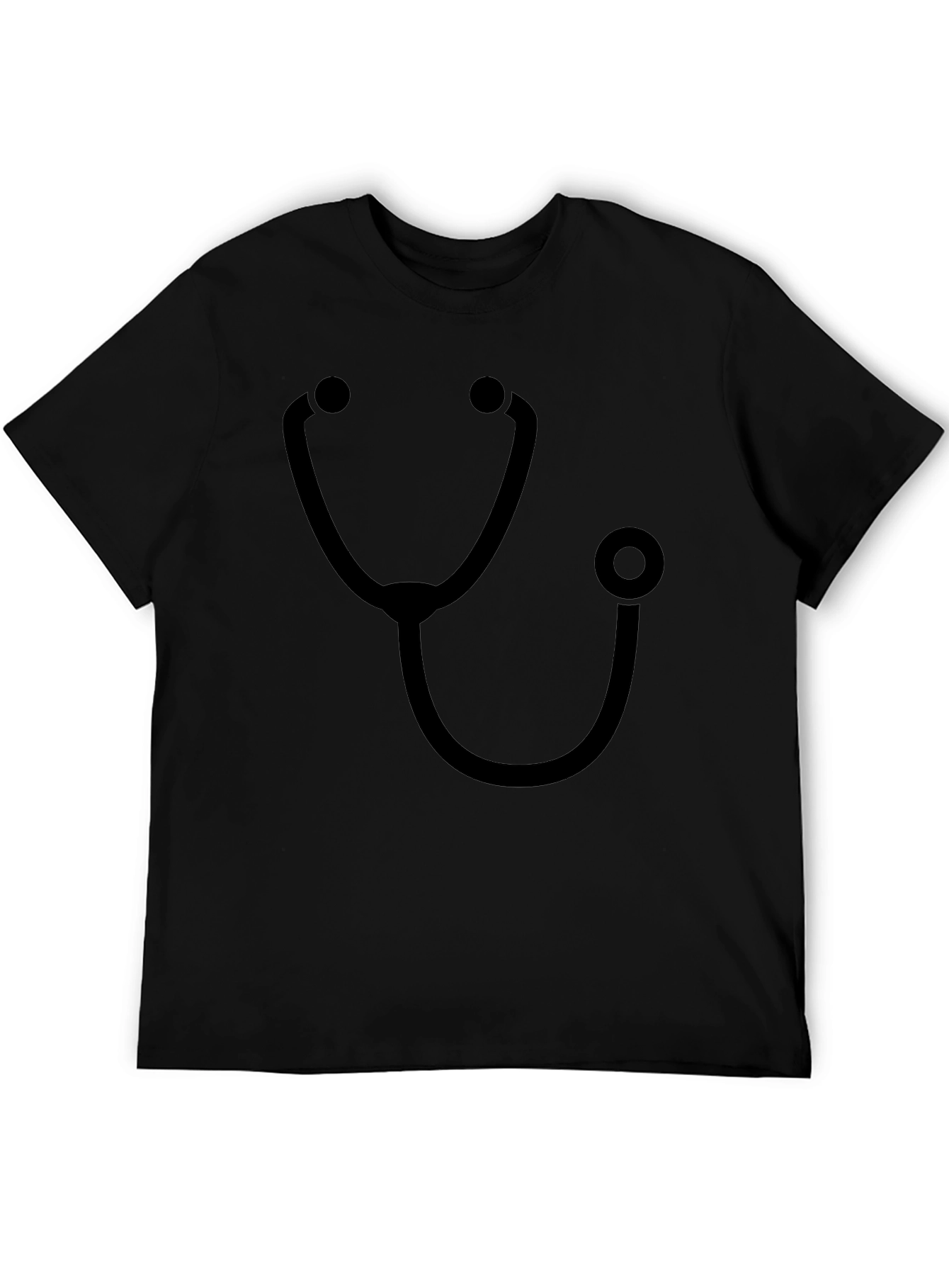 Black Stethoscope Graphic T-Shirt - Medical Professional Tee view 5
