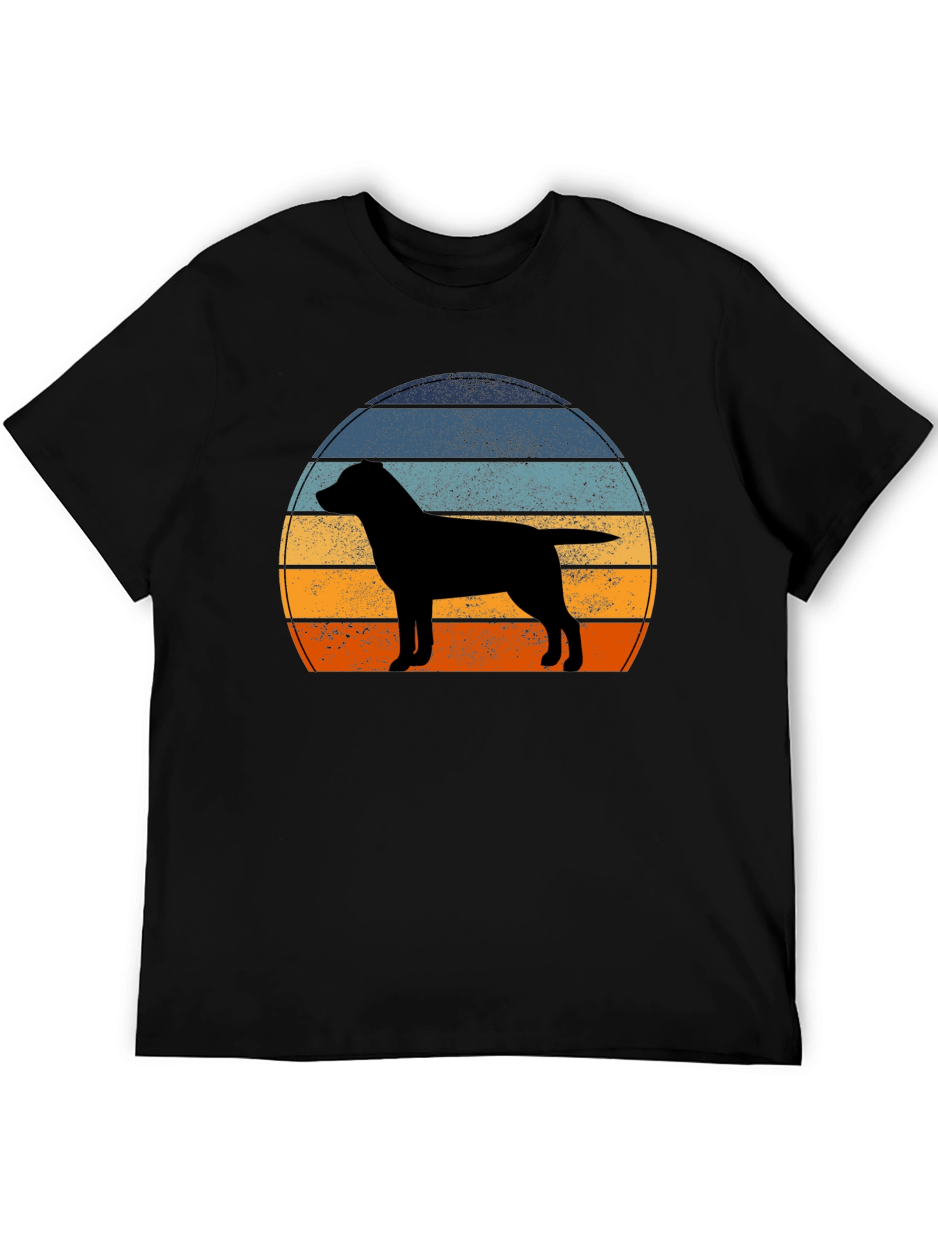 Black Retro Dog Silhouette T-Shirt view 5