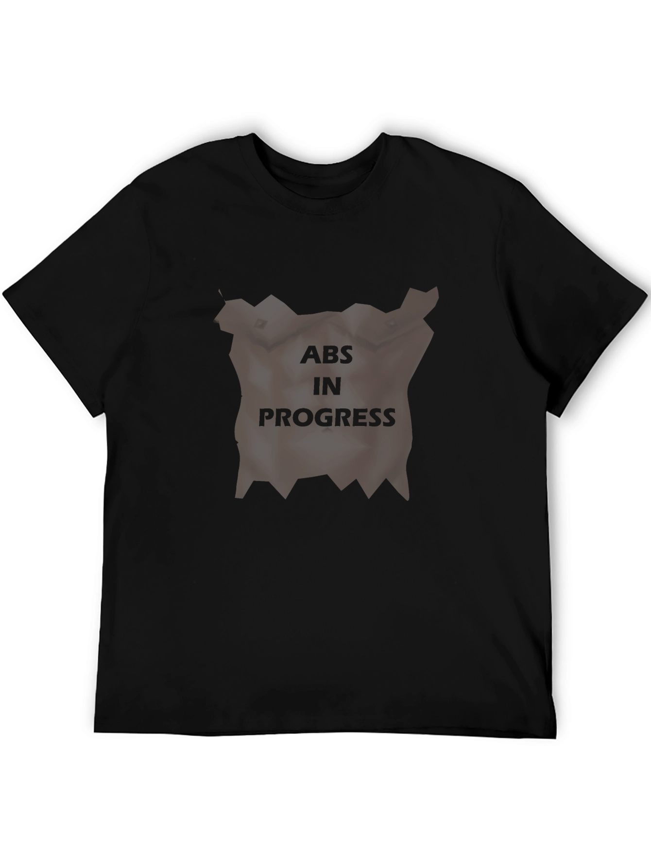 Black Abs In Progress Men's Black Graphic Tee view 5