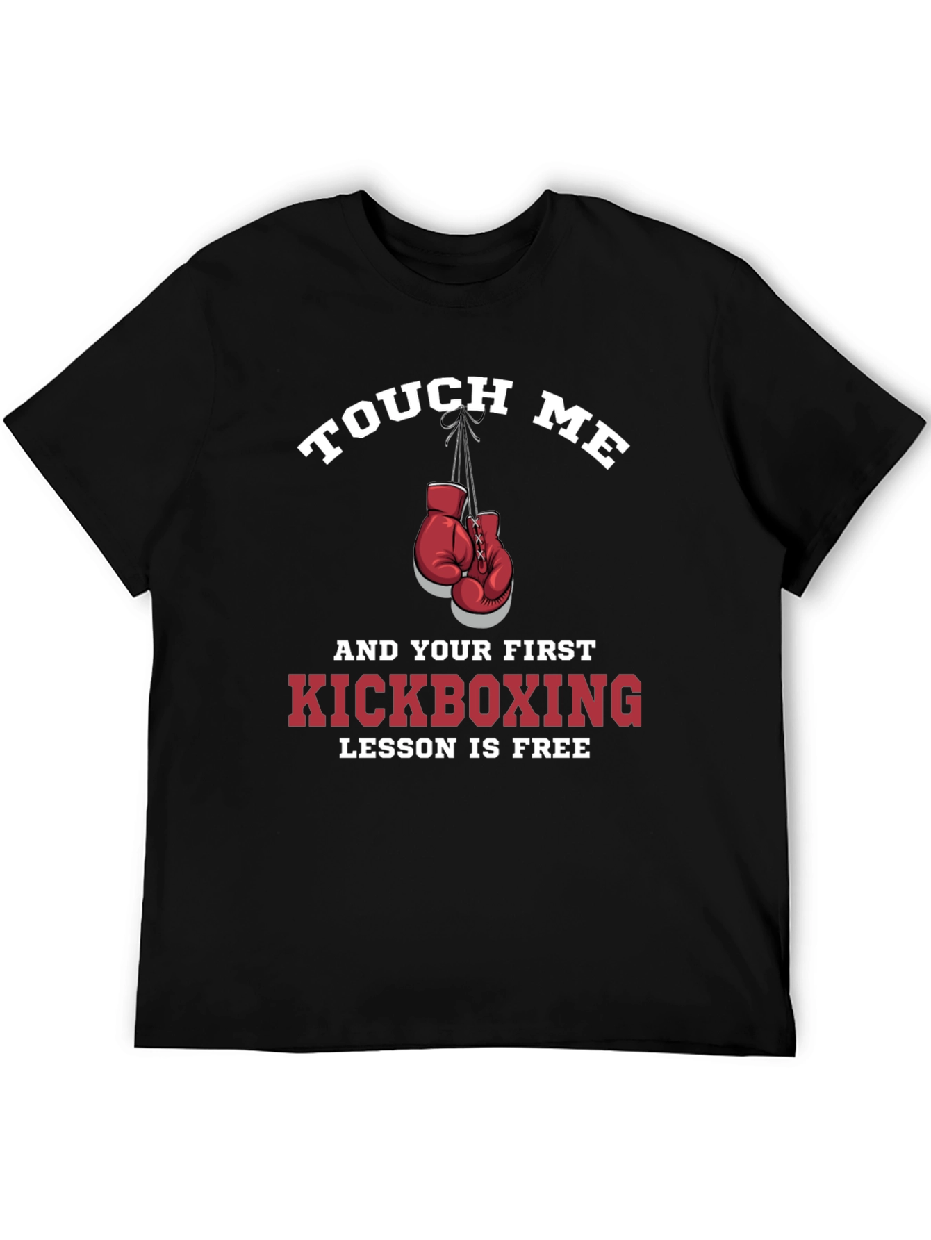 Black Touch Me Kickboxing Lesson T-Shirt view 5