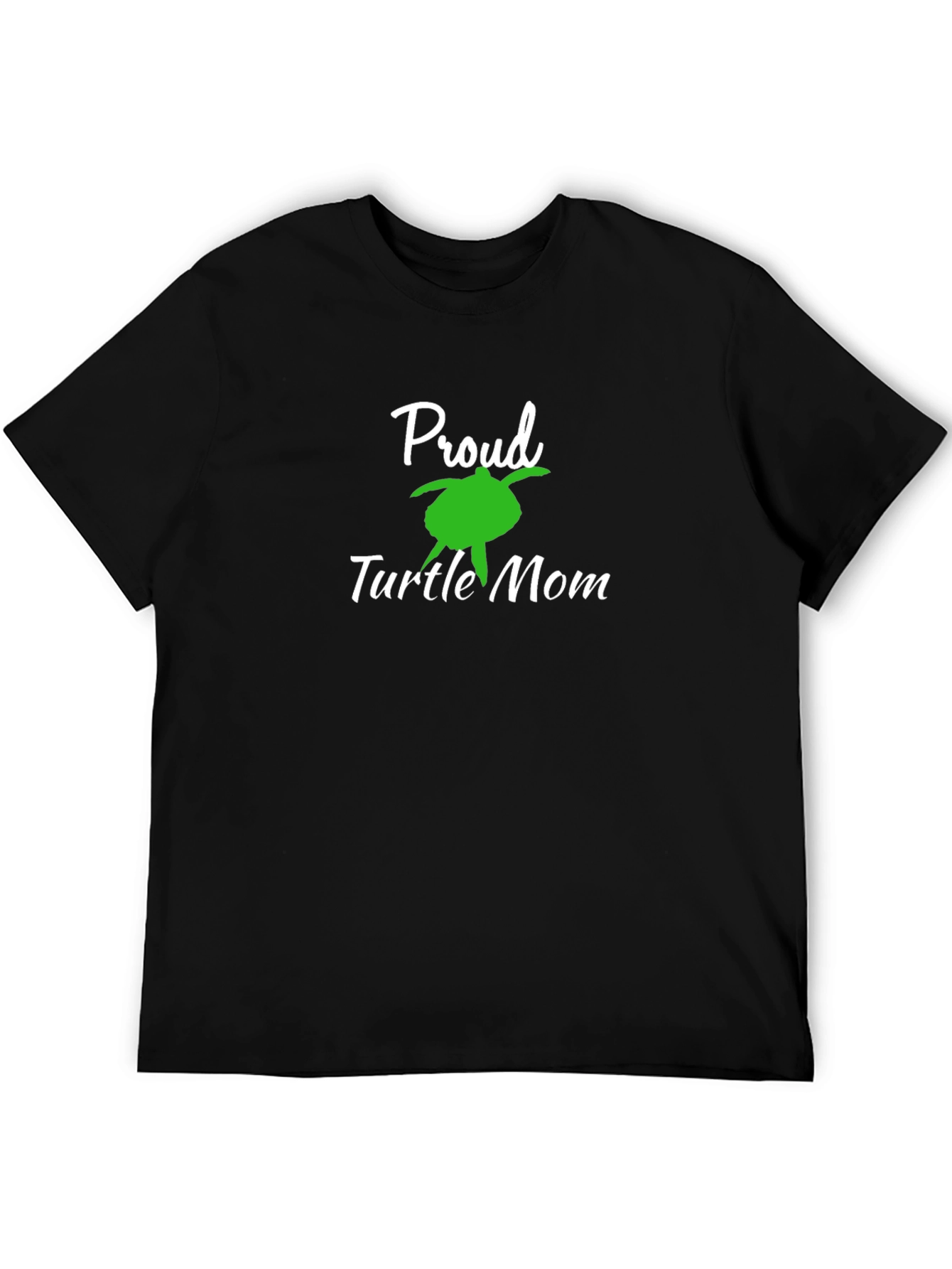 Black Proud Turtle Mom T-Shirt view 5