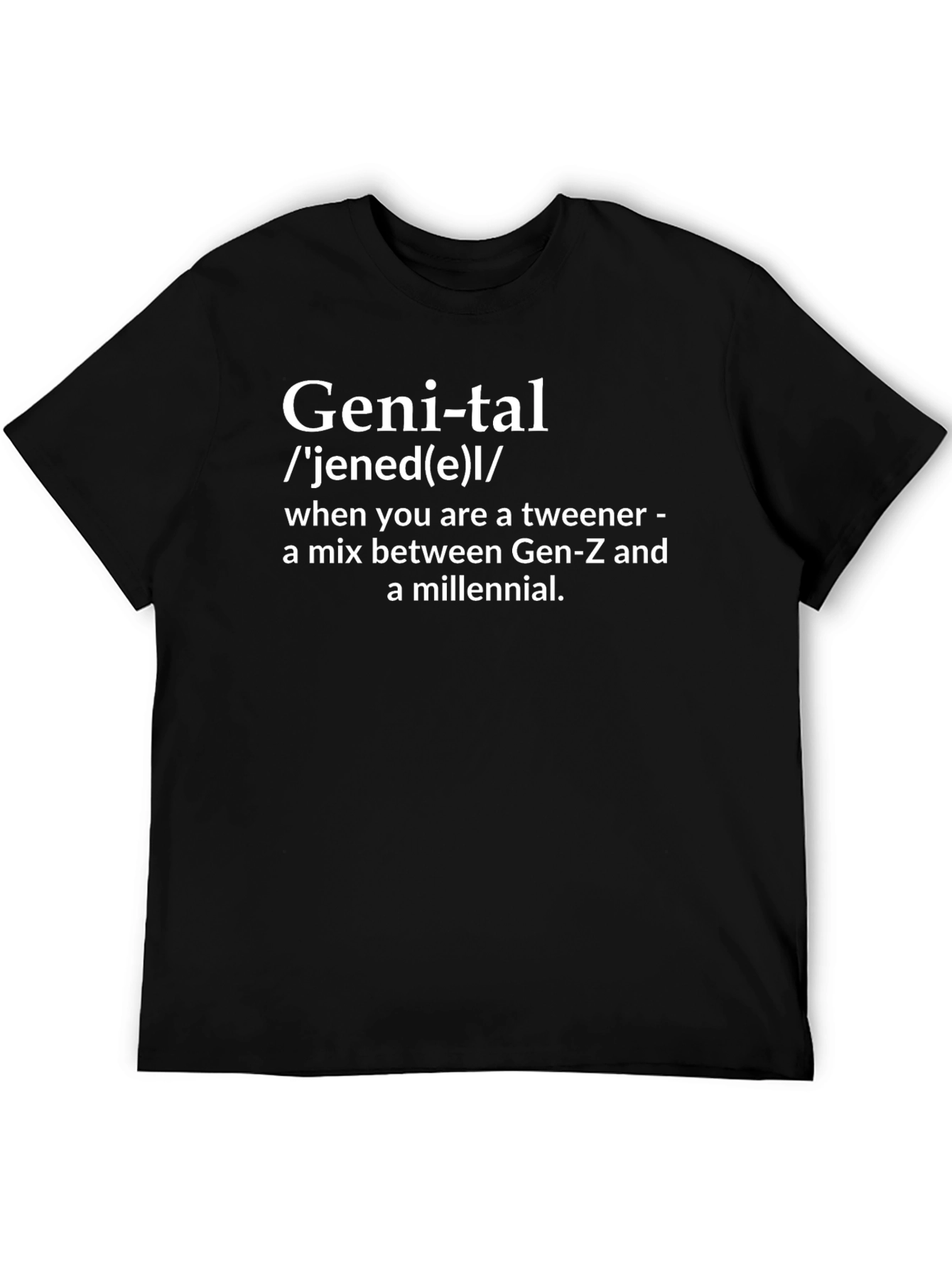 Black Gen-Z Millennial Funny T-Shirt view 5