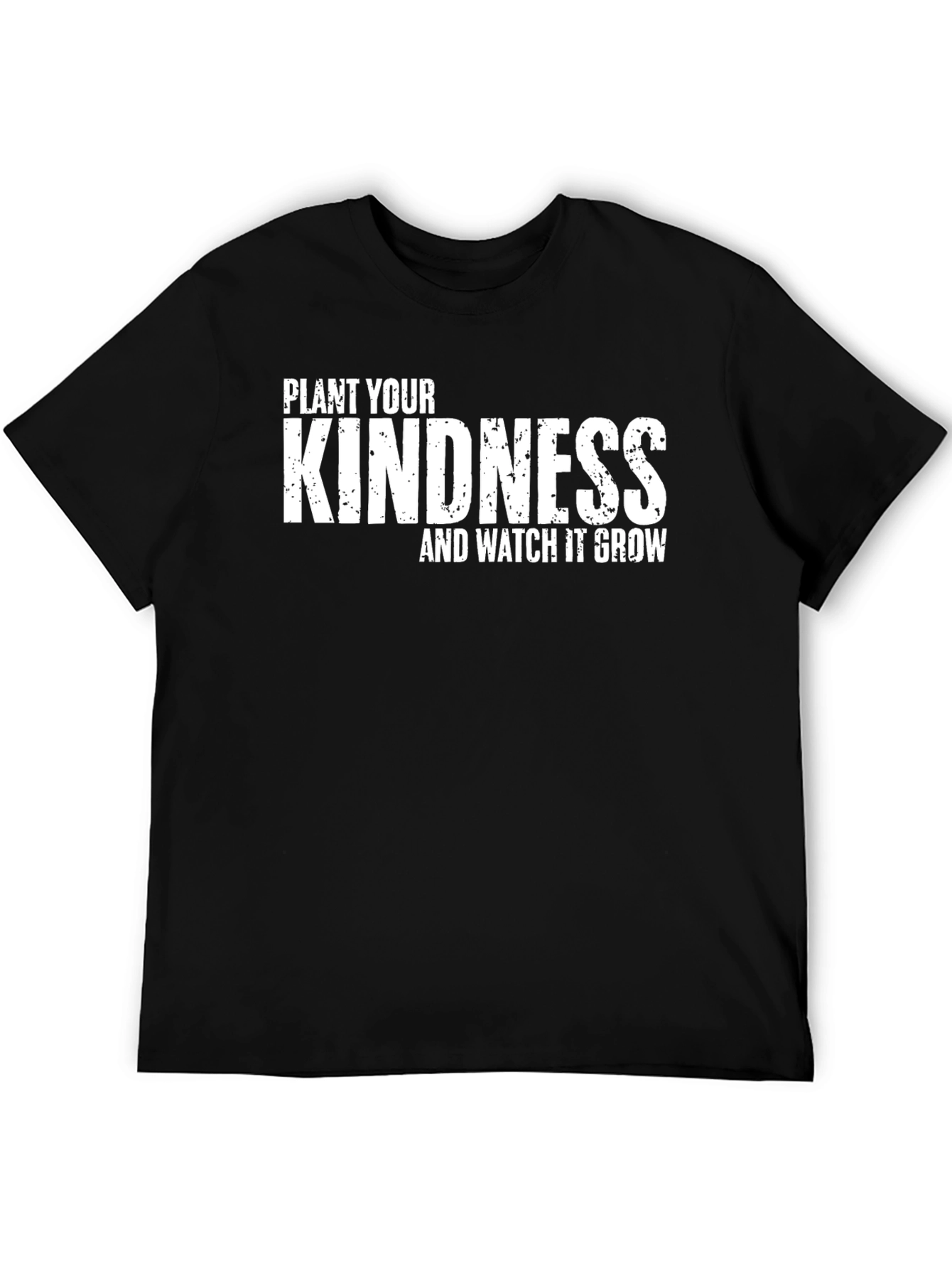 Black Kindness Grow T-Shirt - Black Cotton Blend view 5