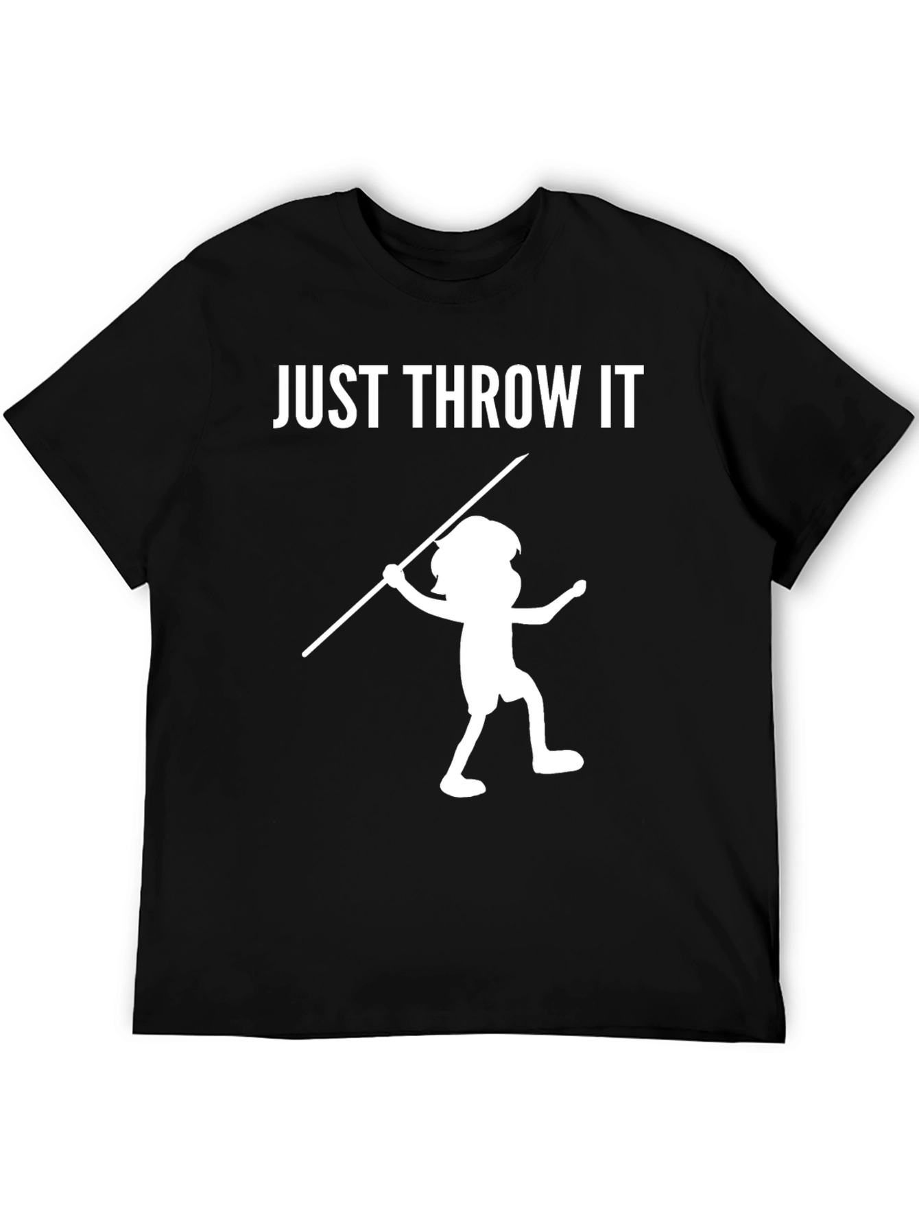 Black Just Throw It! Novelty Black T-Shirt view 5