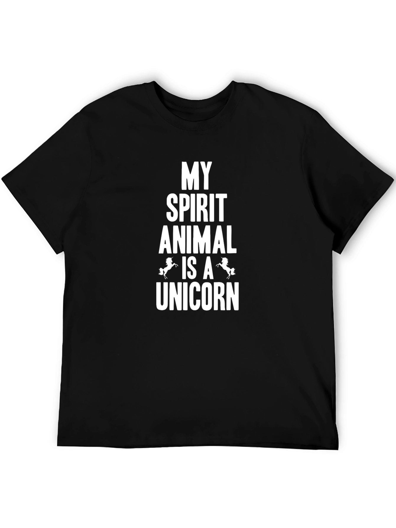 Black My Spirit Animal is a Unicorn Graphic Tee view 5