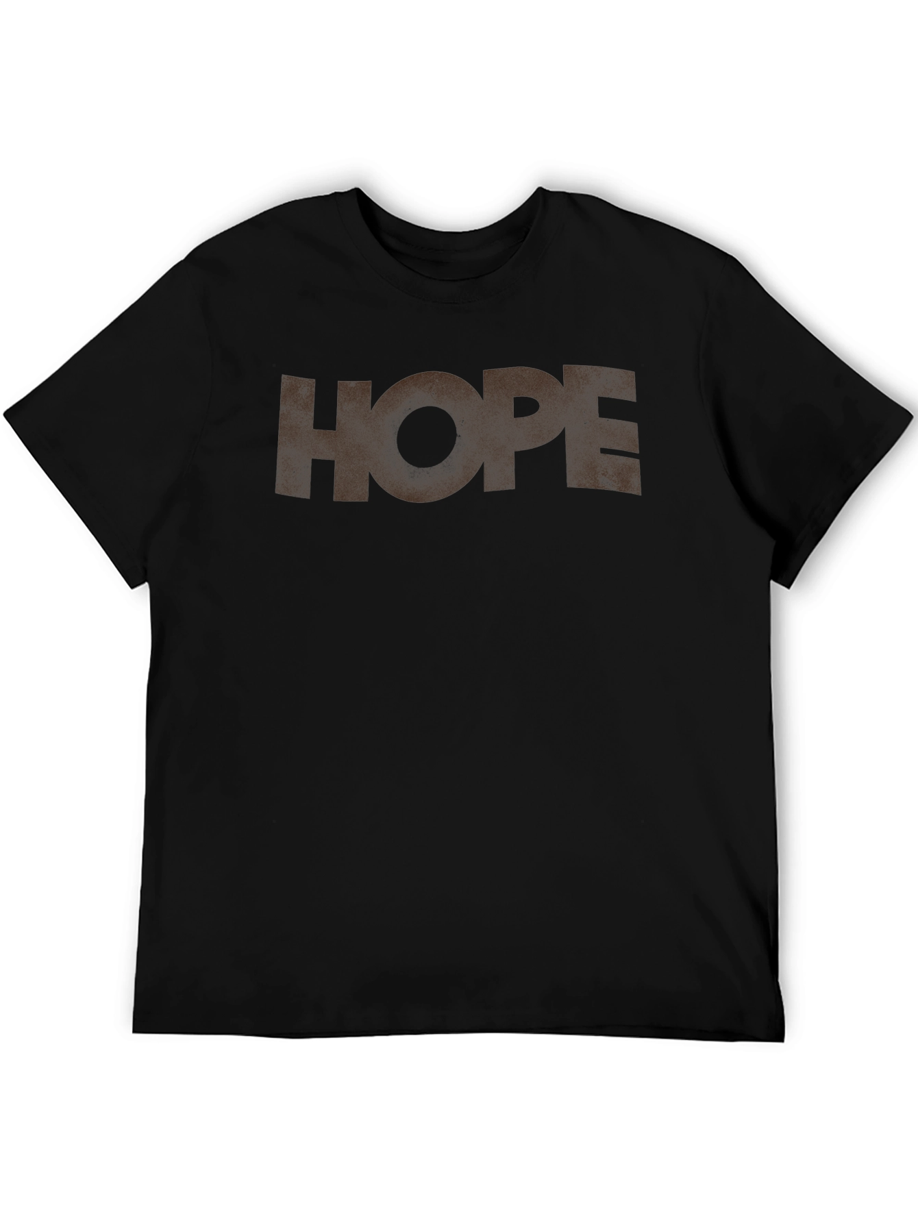 Black HOPE Graphic Print Crew Neck T-Shirt view 5