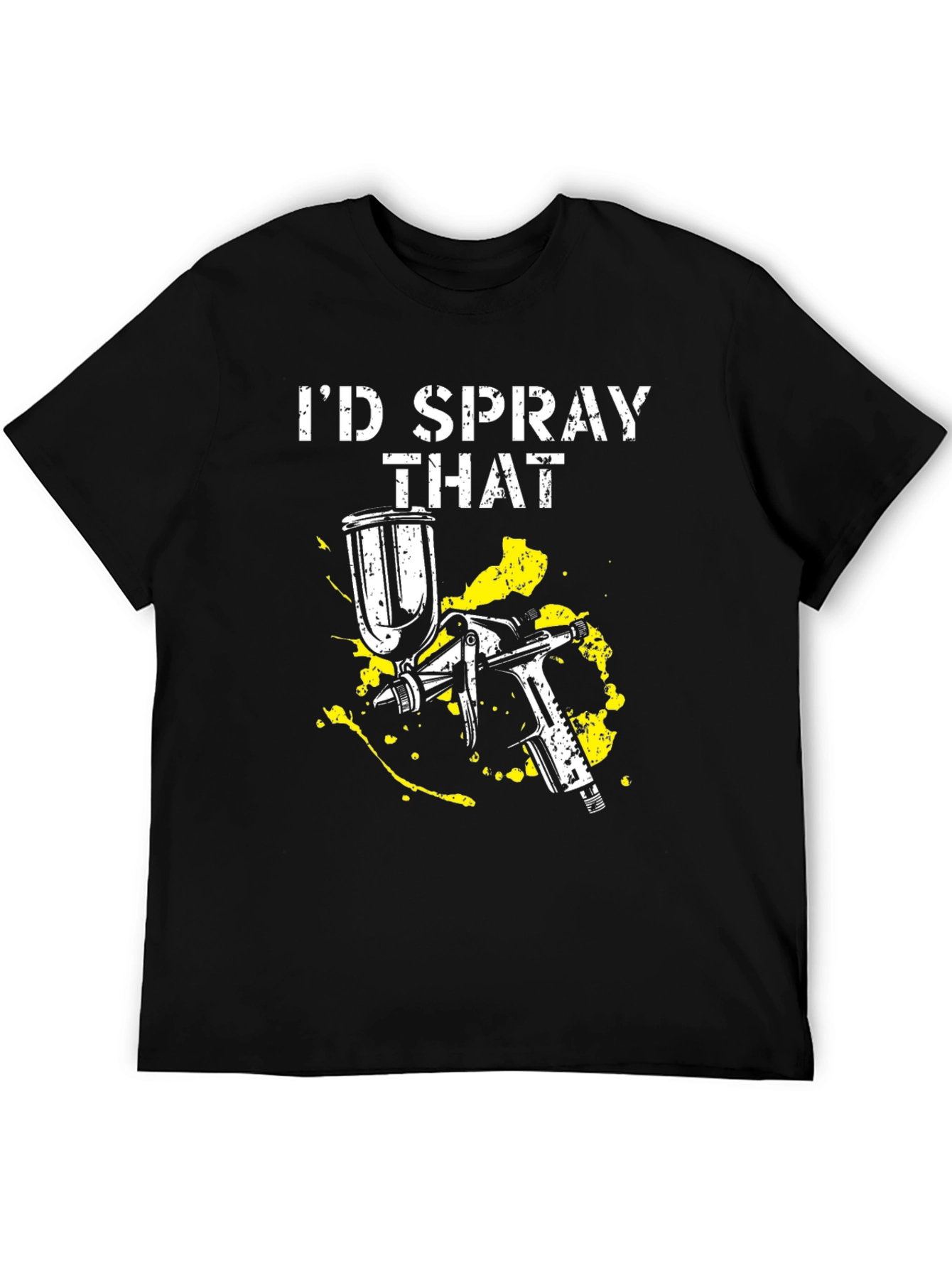 Black I'd Spray That Funny Painter T-Shirt view 5