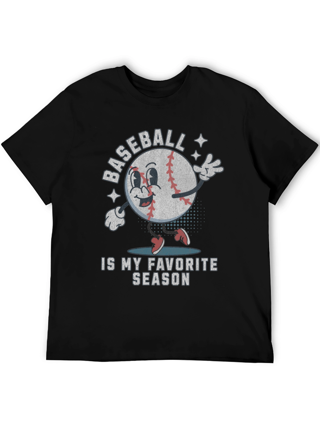 Black Baseball My Favorite Season Graphic Tee view 5