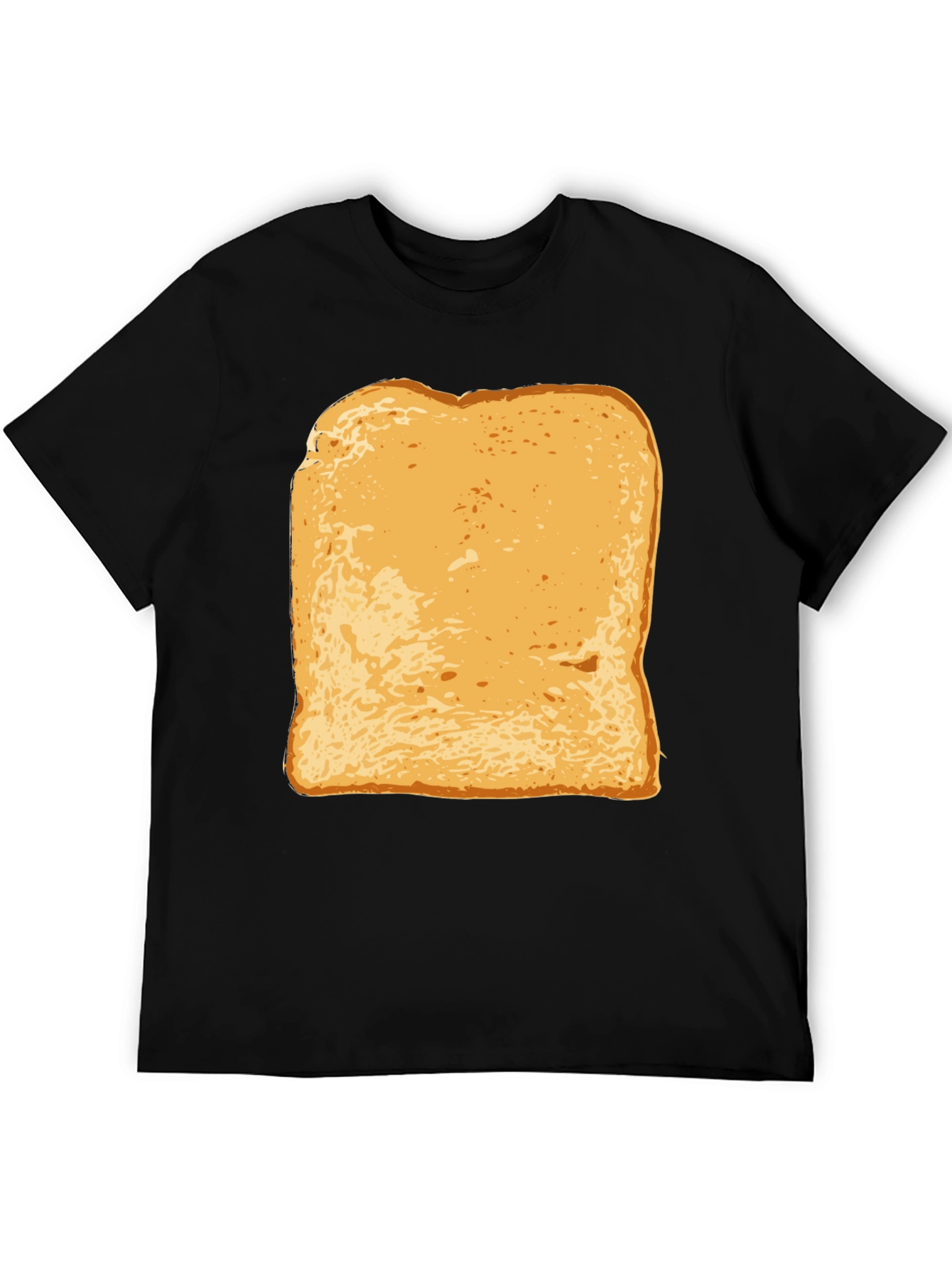 Black Bread Slice Graphic Tee - Funny Food T-Shirt view 5