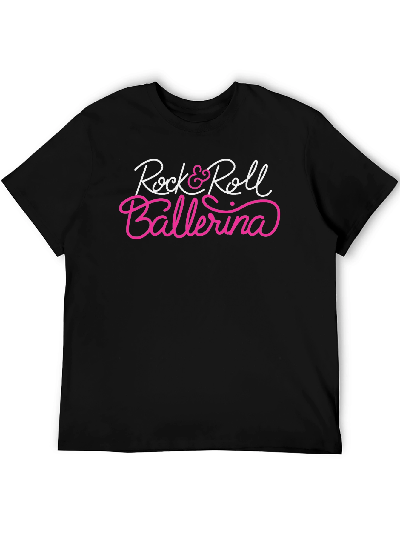 Black Rock & Roll Ballerina Graphic Tee - Black view 5