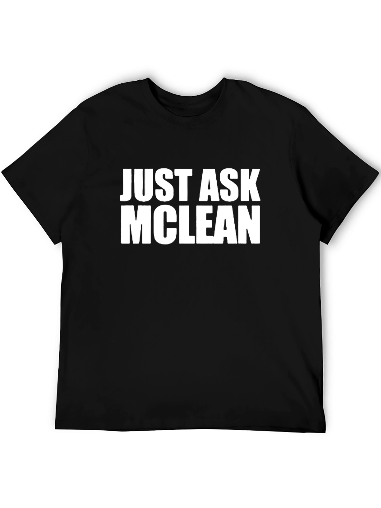 Black Just Ask Mclean Black T-Shirt view 5