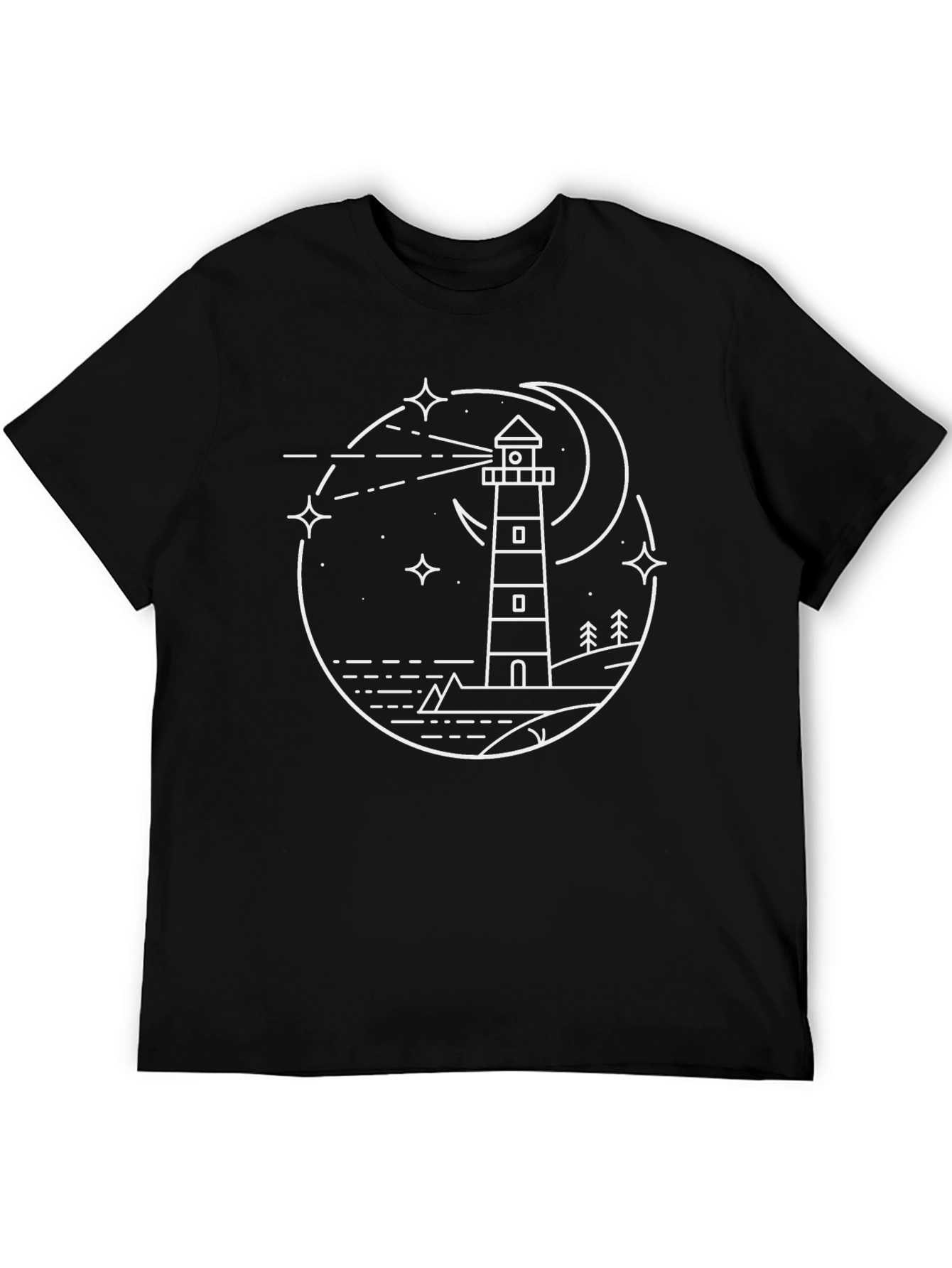 Lighthouse Night Sky Graphic Tee - 5