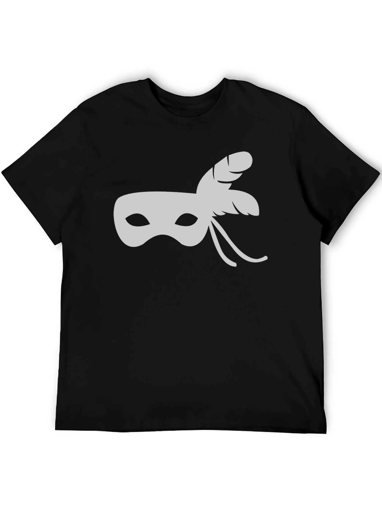 Black Masquerade Mask T-Shirt - Stylish & Unique view 5
