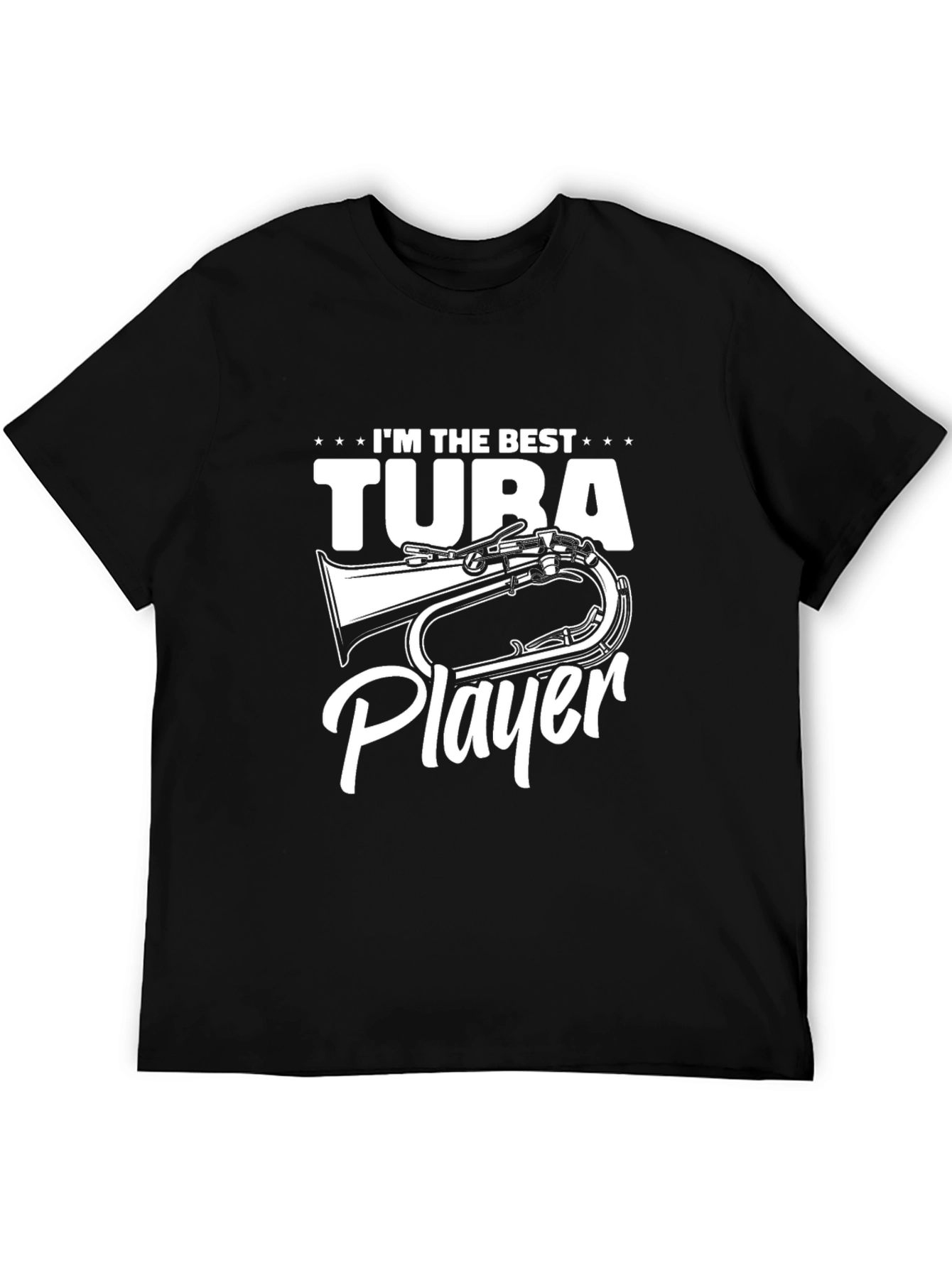Black Best Tuba Player Graphic T-Shirt - Music Lover Gift view 5