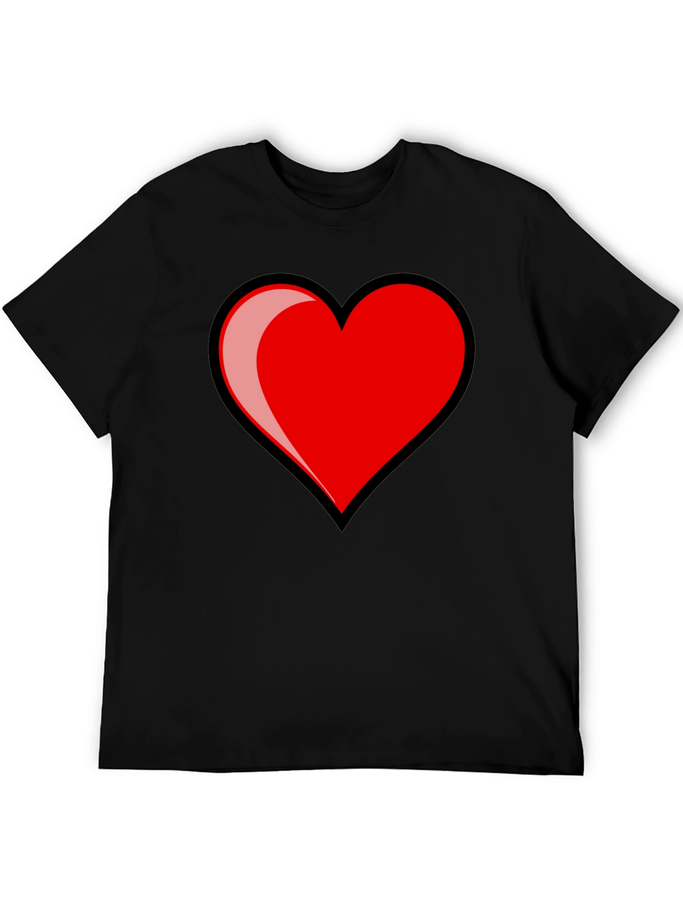 Black Heart Graphic Black T-Shirt view 5