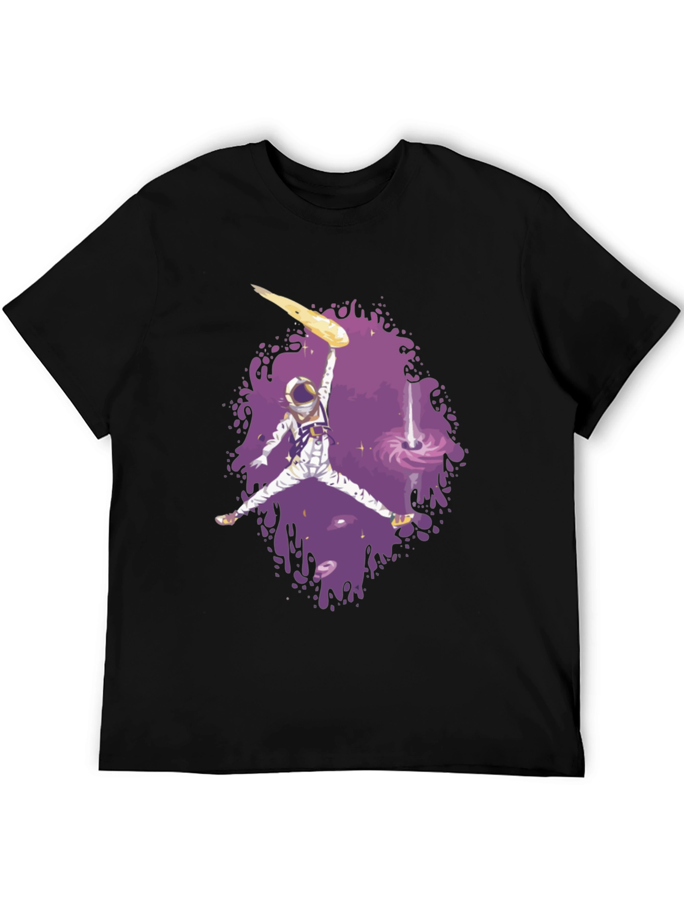 Black Astronaut Space Dunk T-Shirt view 5