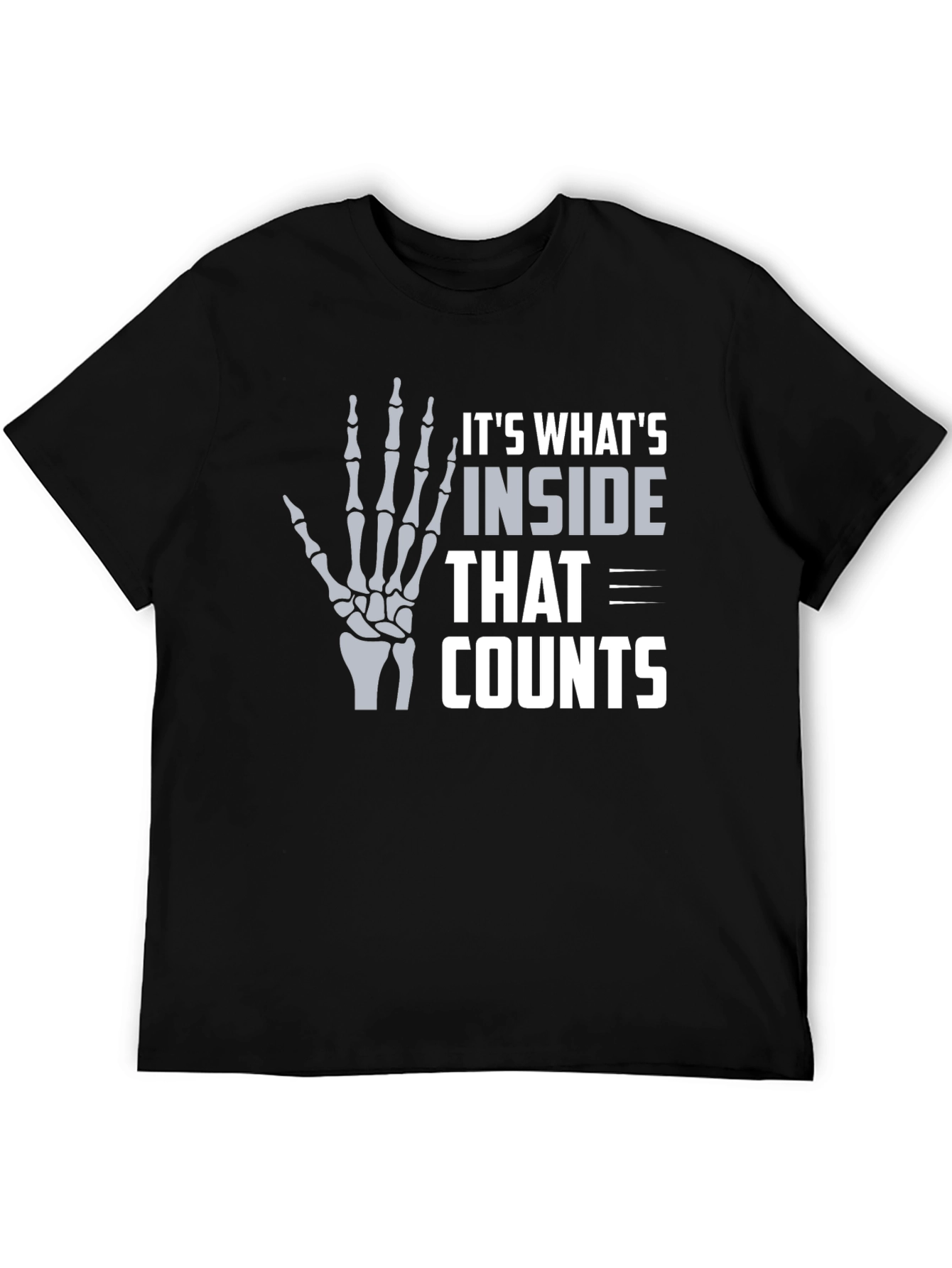 Black It's What's Inside That Counts Graphic Tee view 5