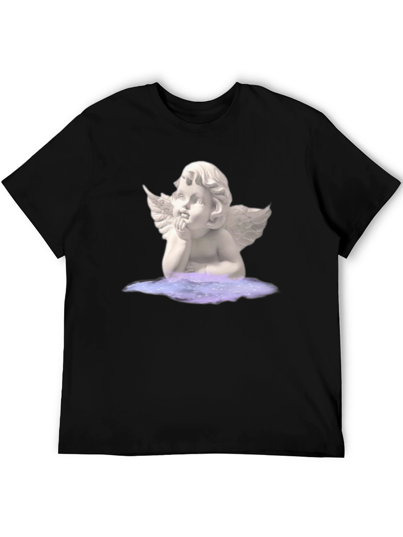 Black Angel Graphic Tee - Unisex Black T-Shirt view 5