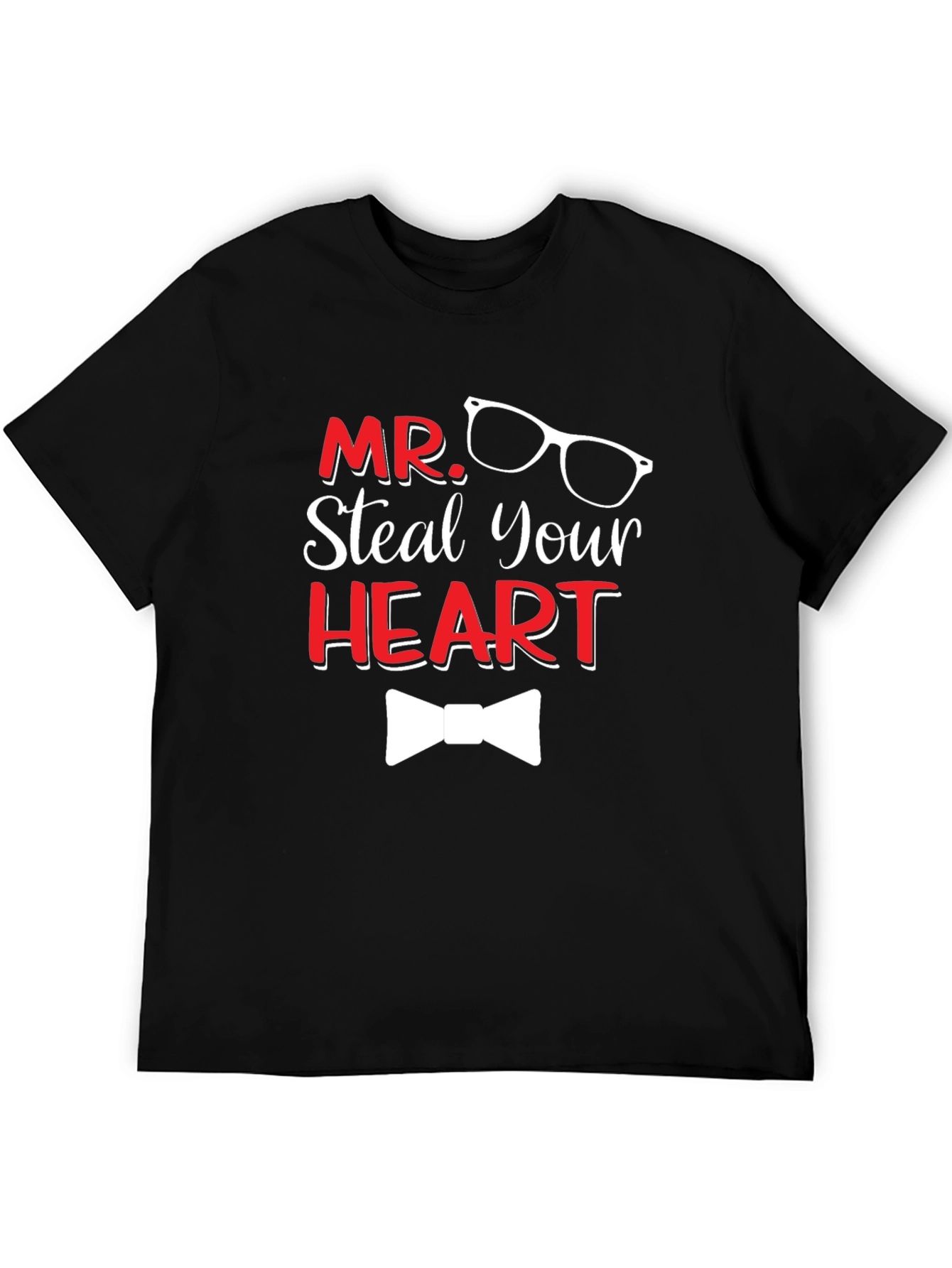 Black Mr. Steal Your Heart Graphic T-Shirt view 5