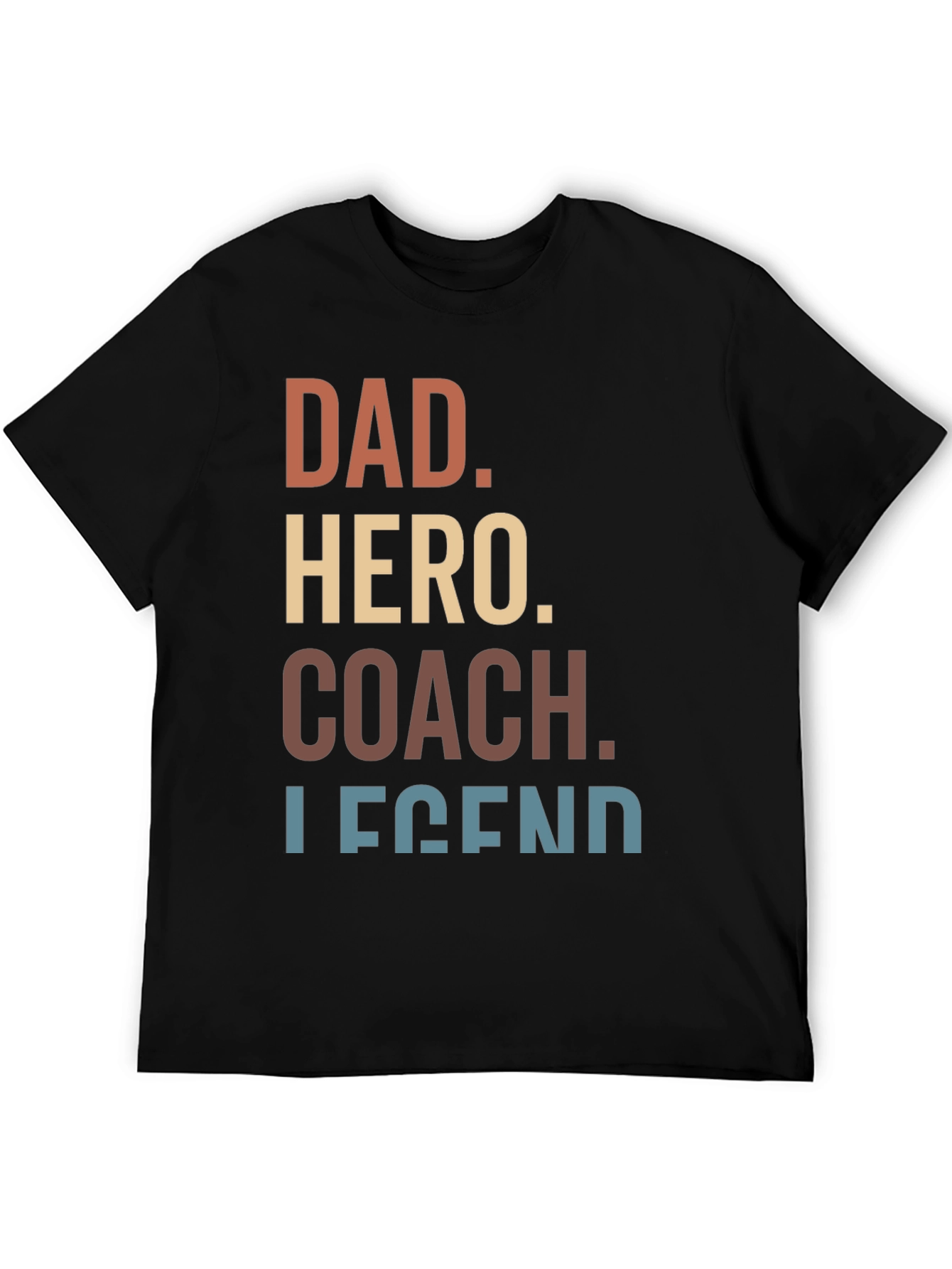 Black Dad Hero Coach Legend Graphic Tee view 5