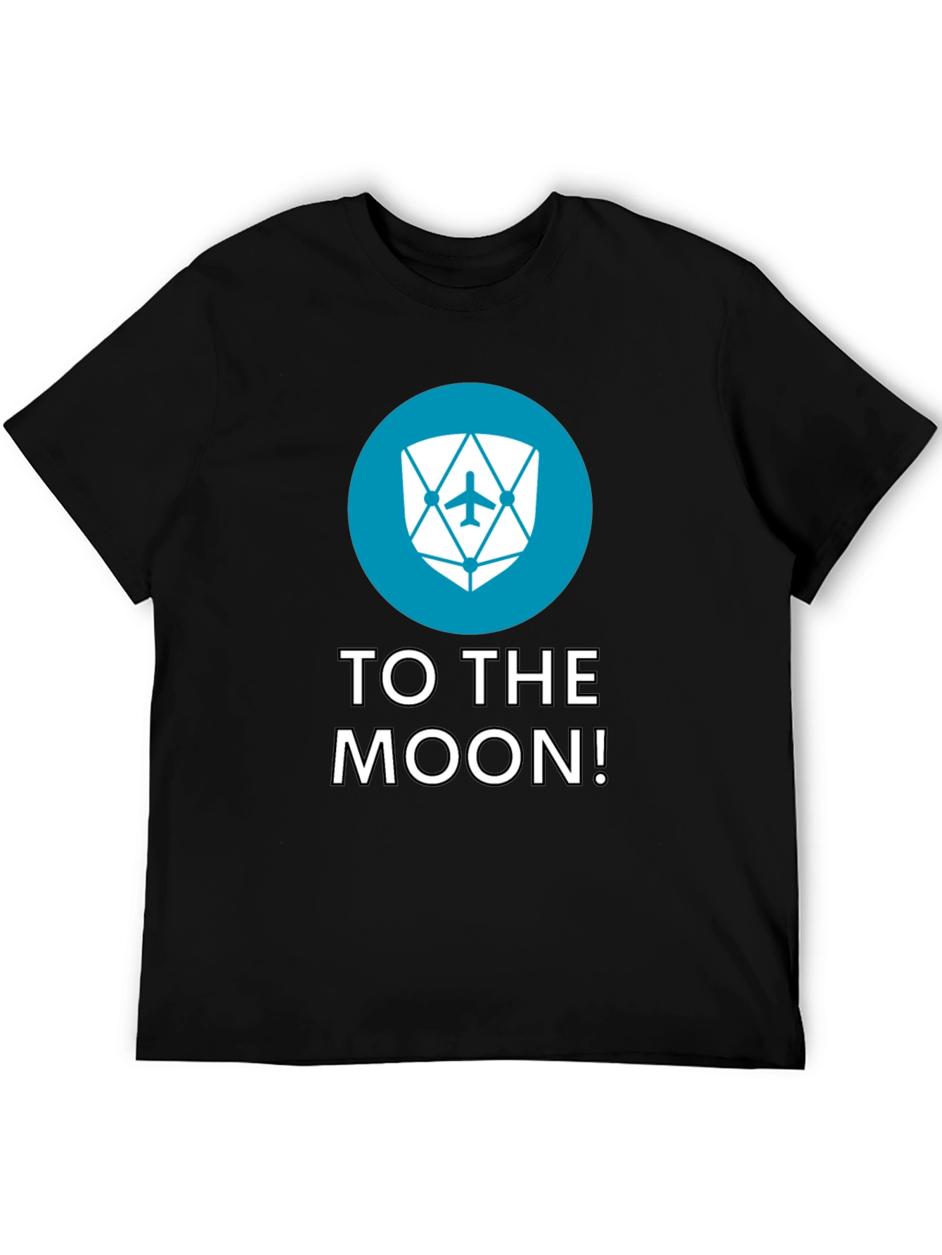 Black To The Moon Black Tee - Crypto Inspired Design view 5