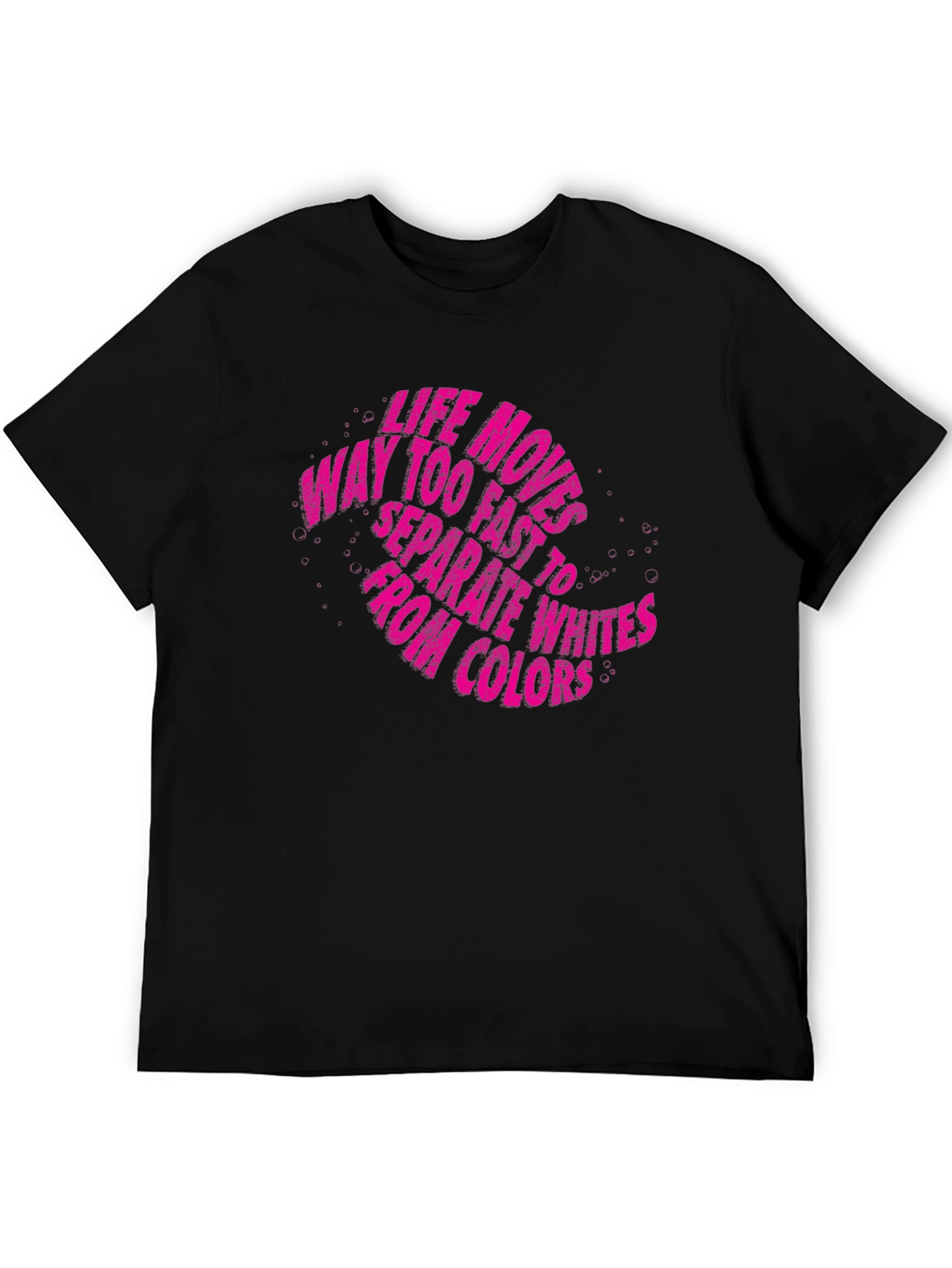 Black Statement Graphic Tee - Life Moves Fast view 5