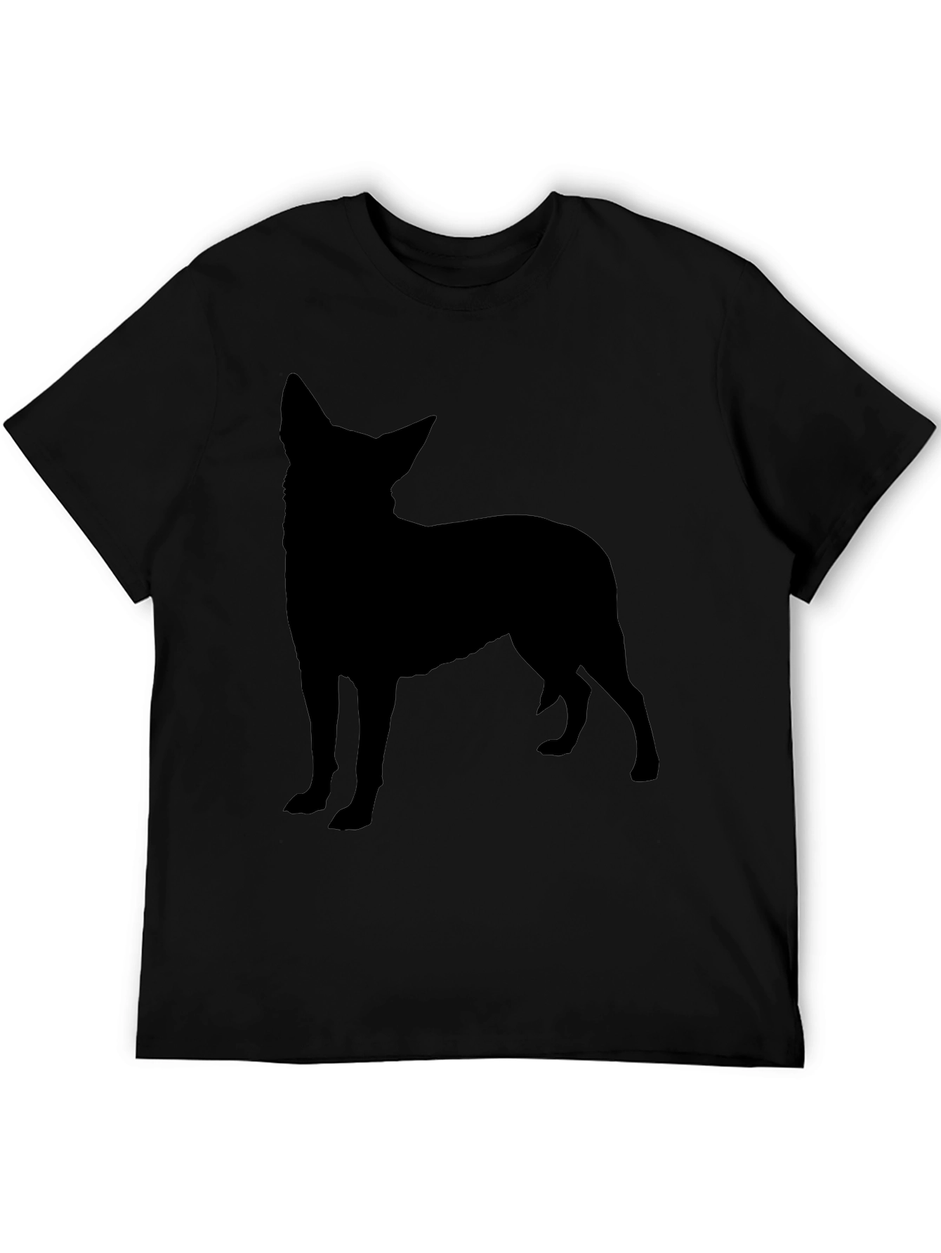 Dog Silhouette Black T-Shirt - 5