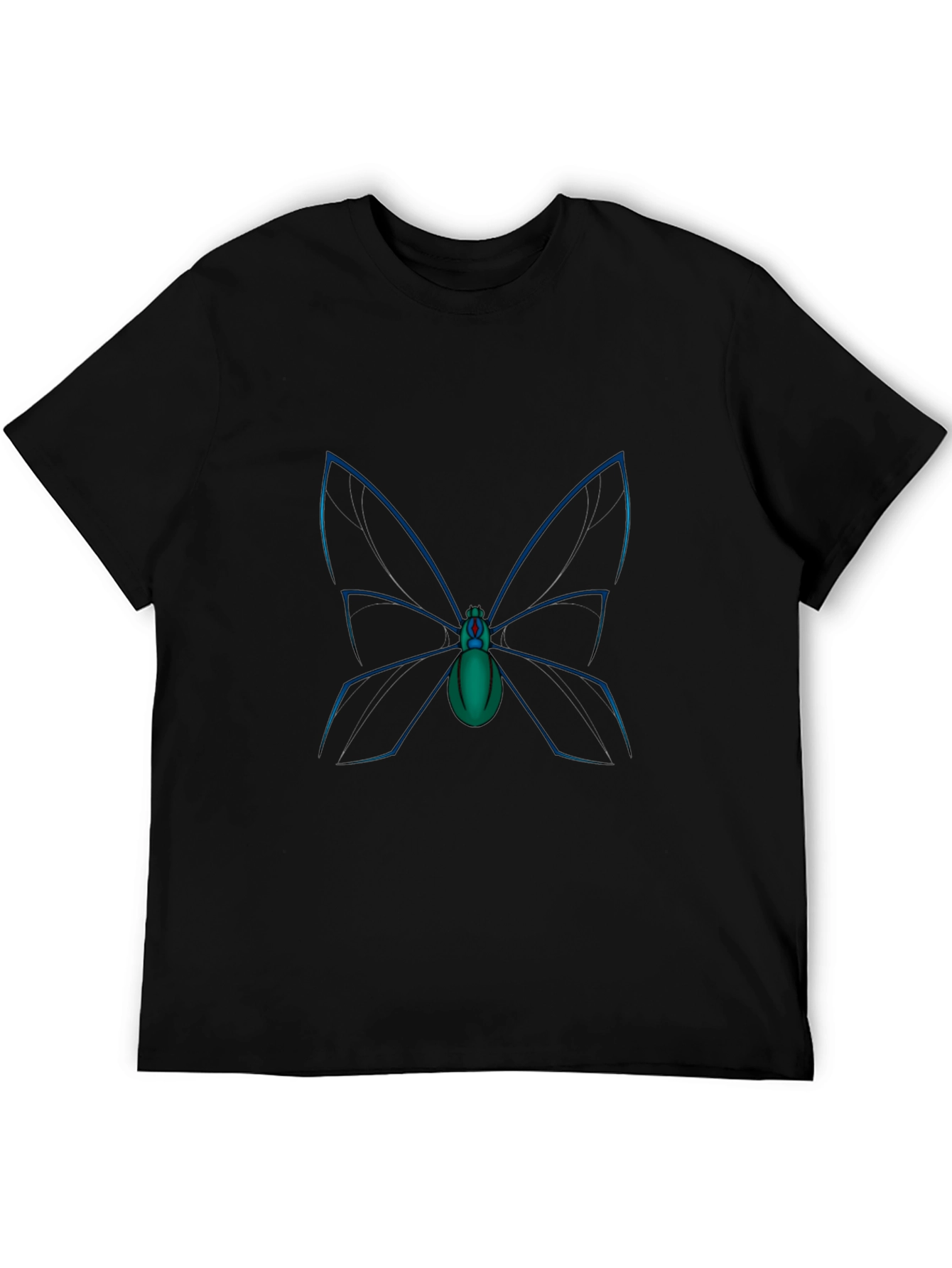 Black Butterfly Spider Graphic Tee - Soft Cotton Comfort view 5