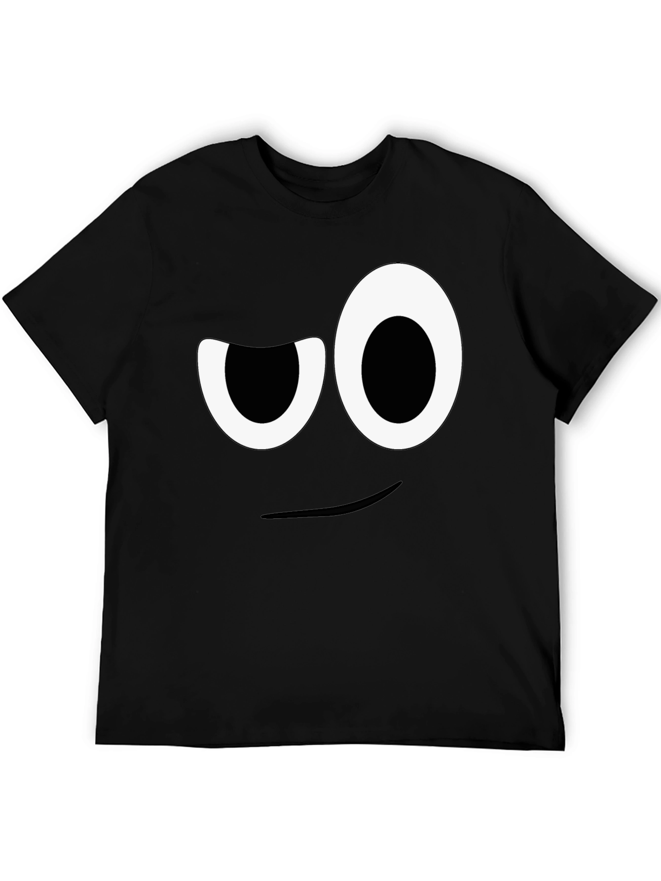 Black Winking Face Graphic Tee - Funny Unisex T-Shirt view 5