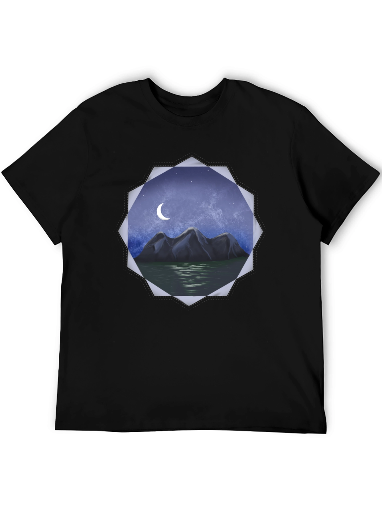 Black Mountain Moon Graphic Tee - Black view 5