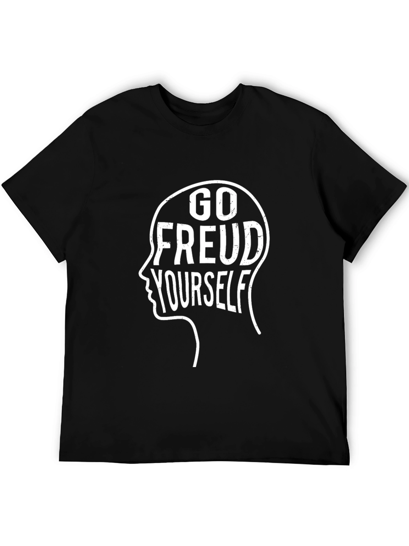 Black Go Freud Yourself T-Shirt - Psychology Humor view 5