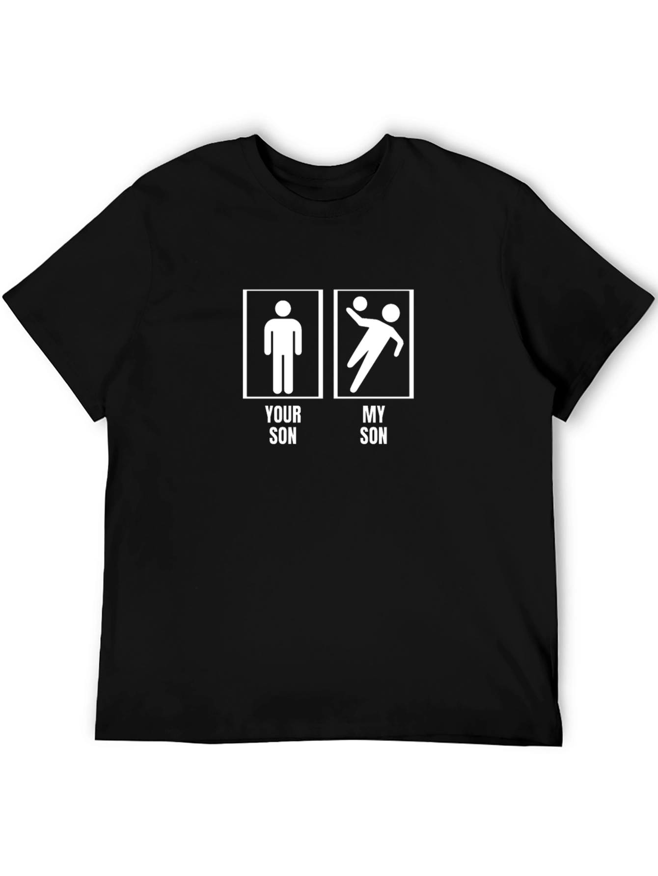 Black Funny 'My Son' Volleyball Graphic T-Shirt view 5