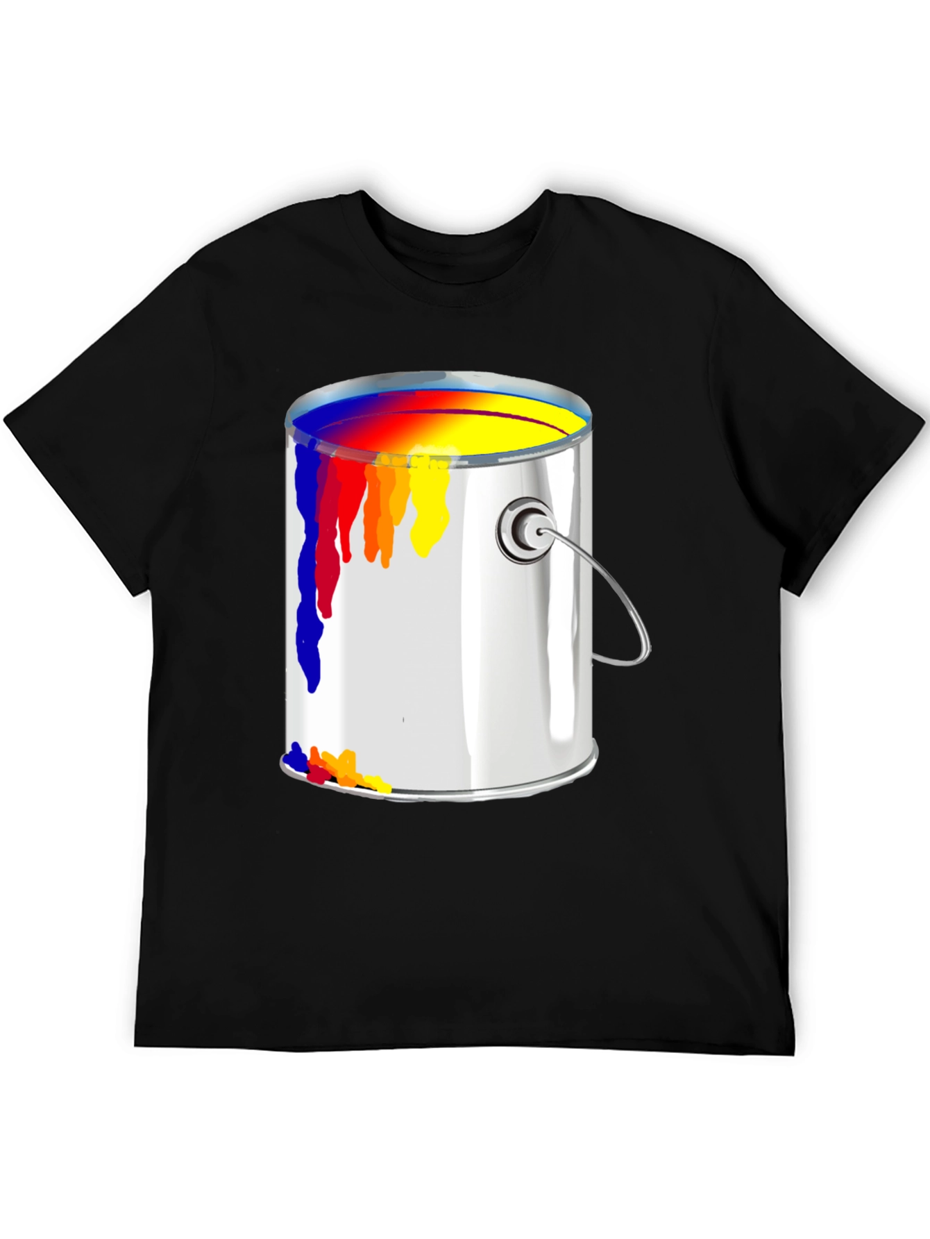 Black Paint Can T-Shirt - Artistic Design view 5