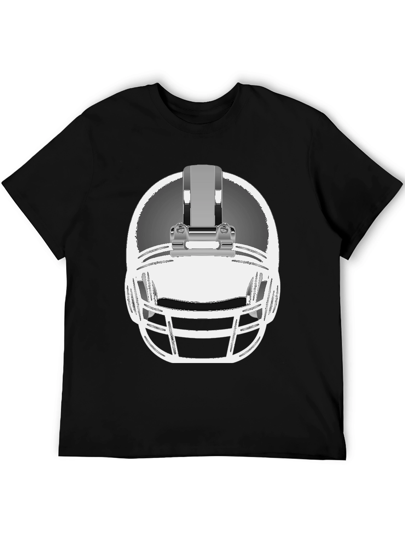 Black Football Helmet Graphic Tee - Black view 5