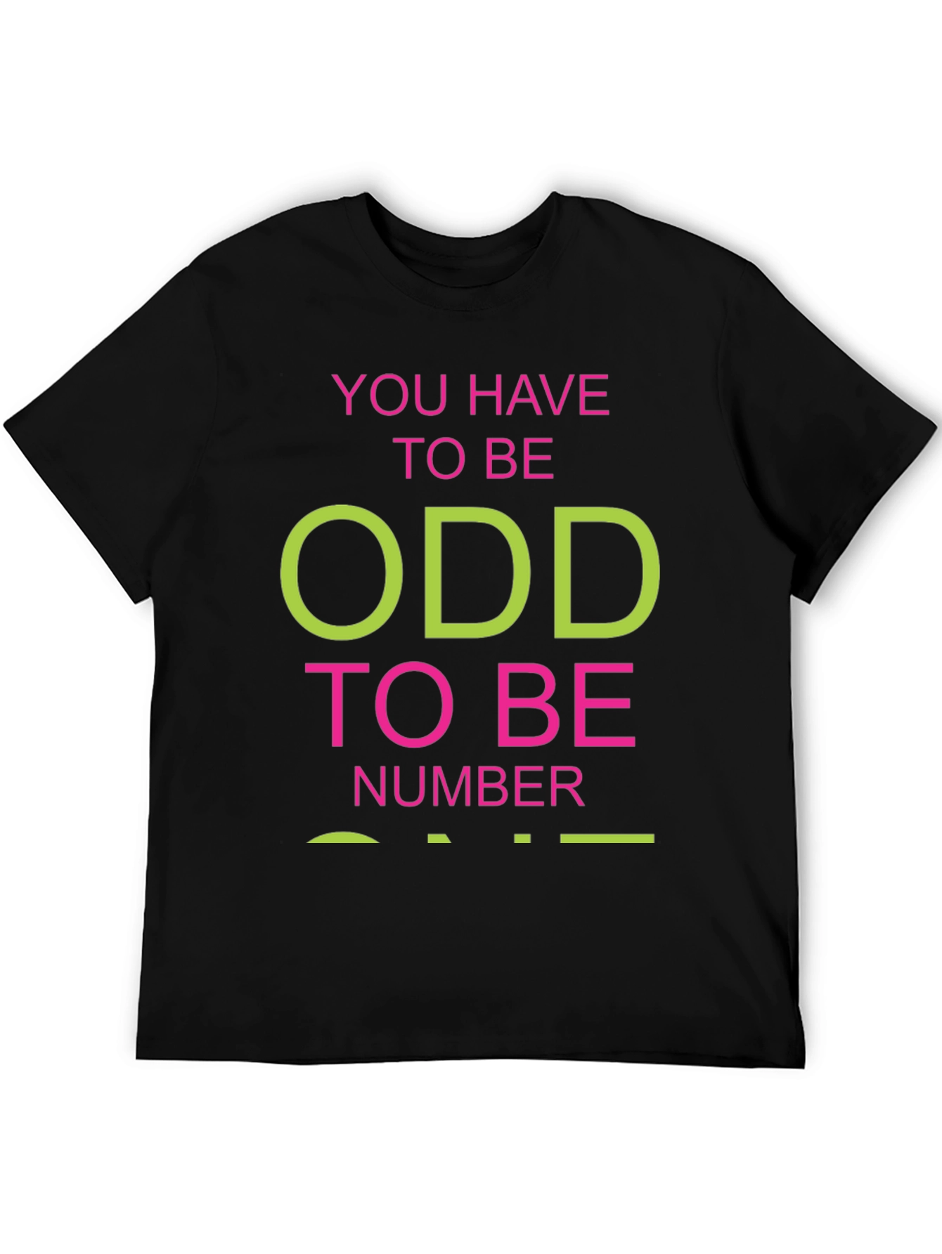 Black Odd Number Graphic T-Shirt view 5
