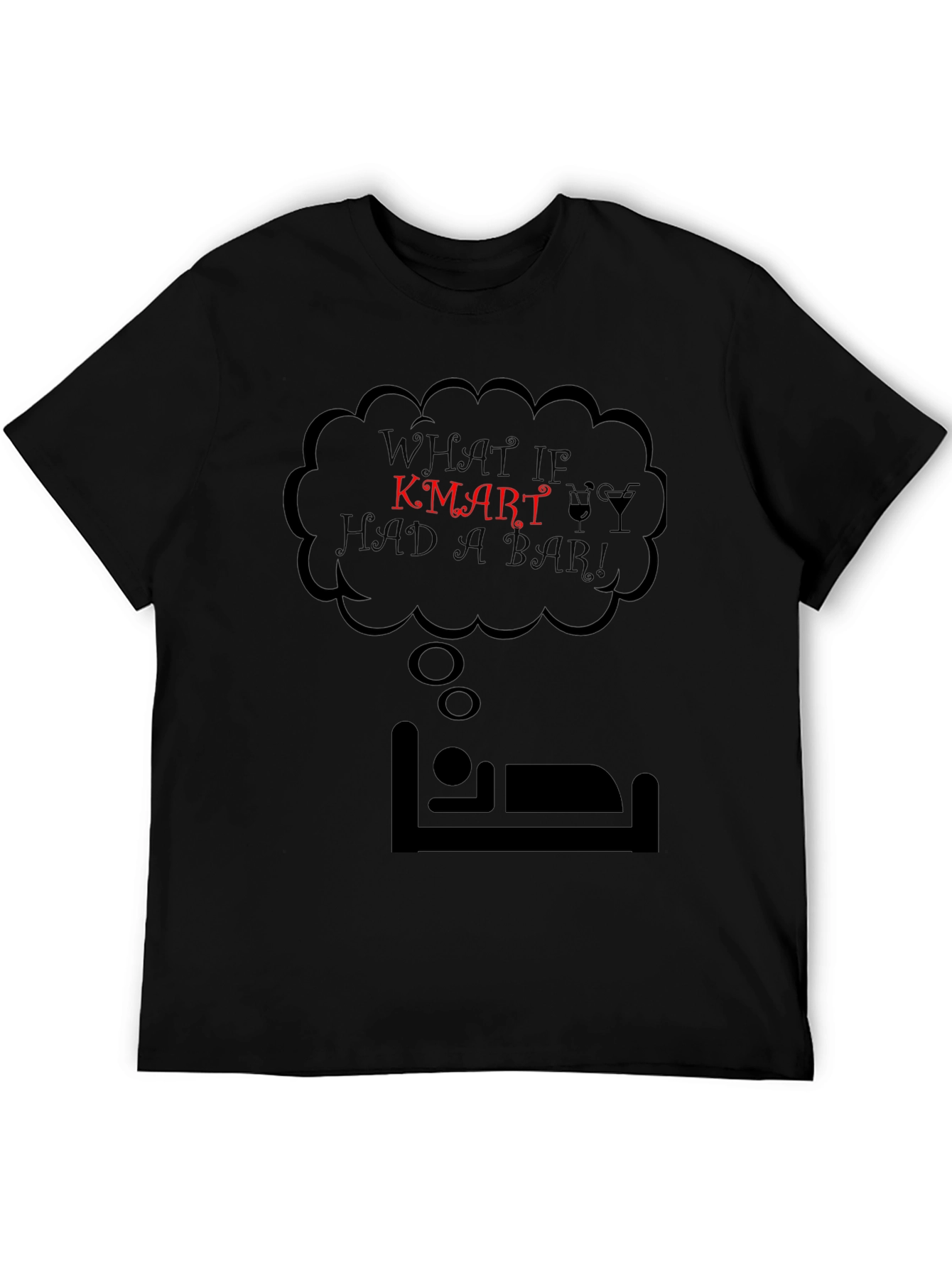 Black Kmart Bar T-Shirt - Novelty Graphic Tee view 5