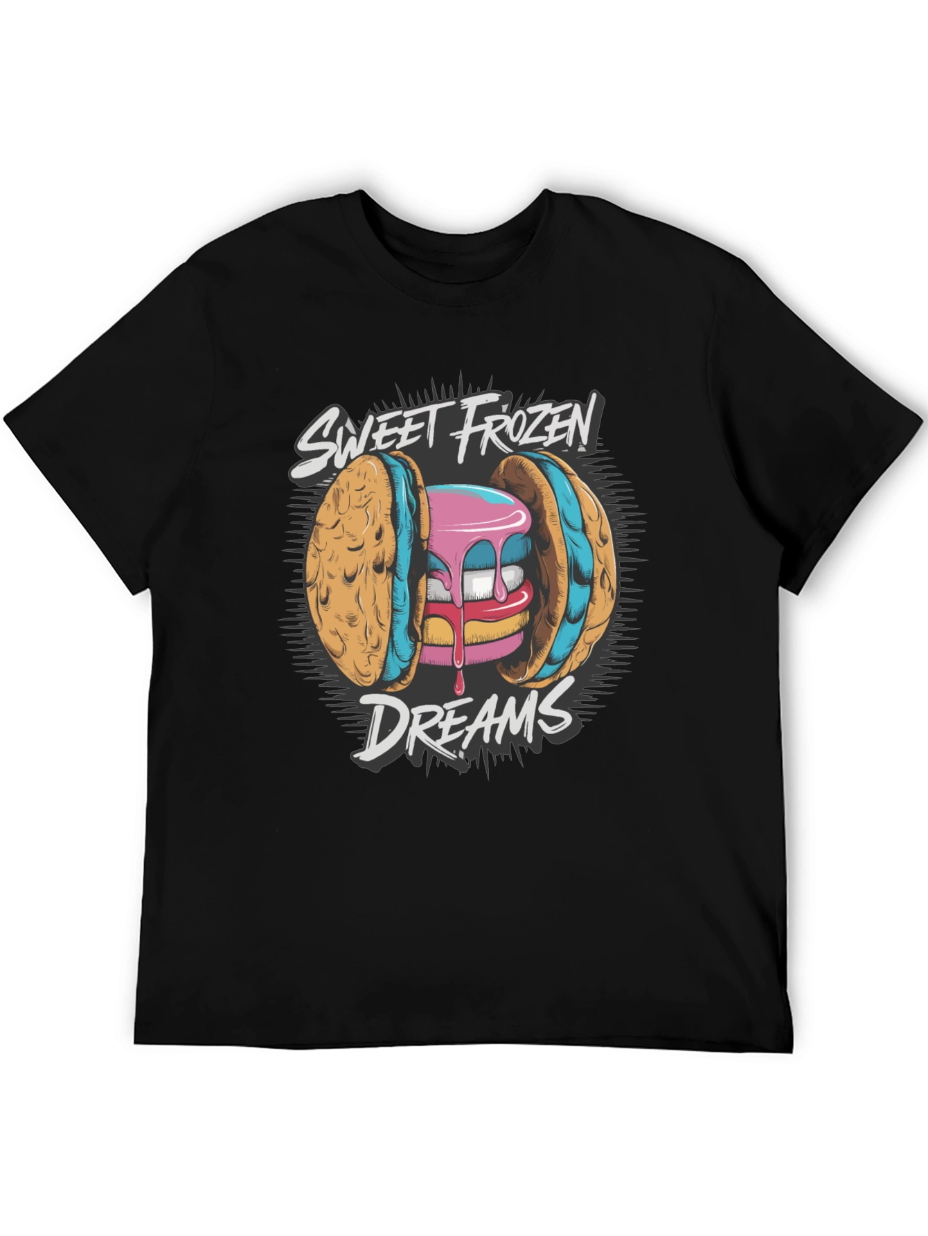 Black Sweet Frozen Dreams Graphic Tee - Soft Cotton Blend view 5