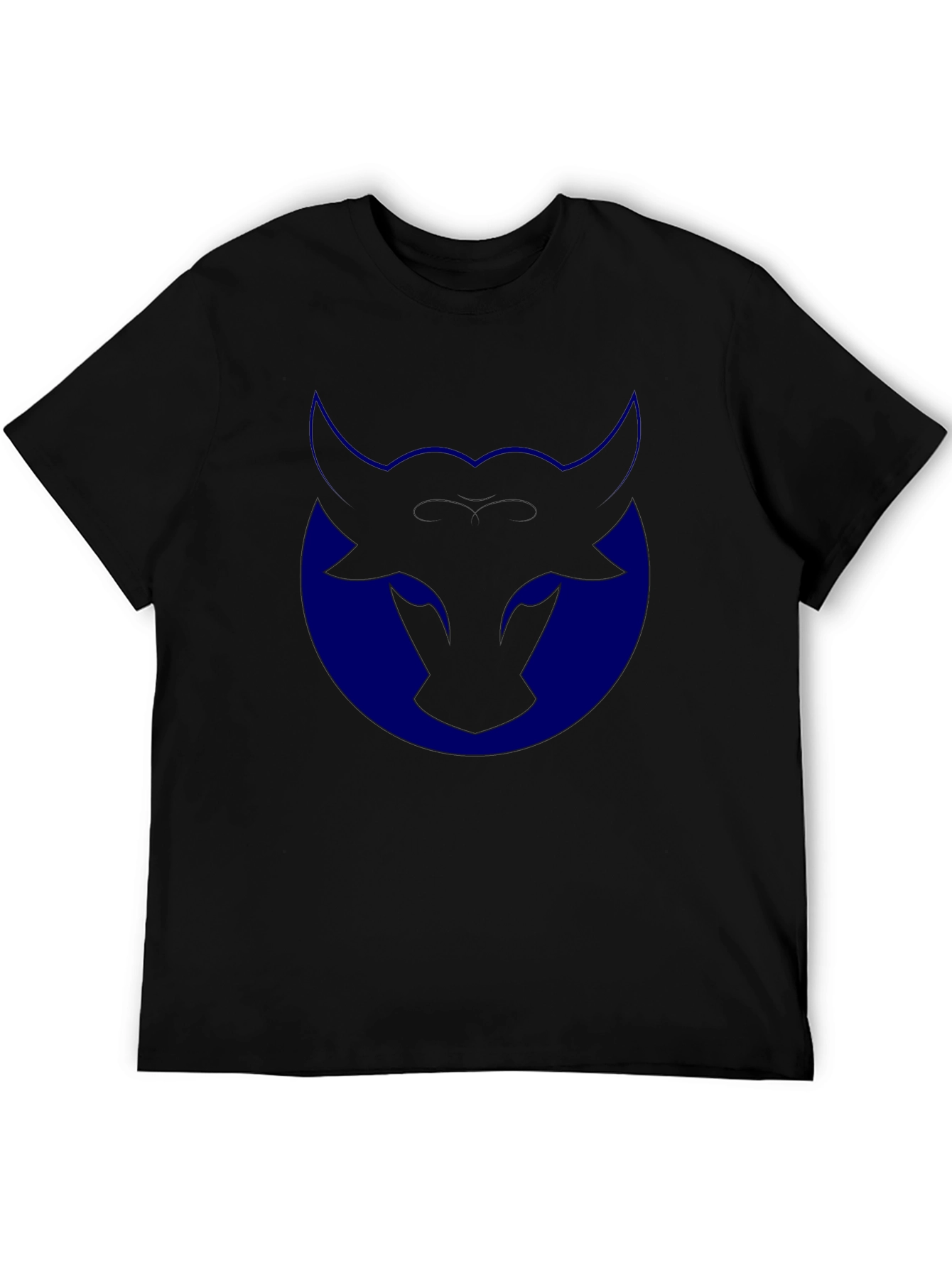 Black Bull Logo Tee - Mens Black Graphic T-Shirt view 5