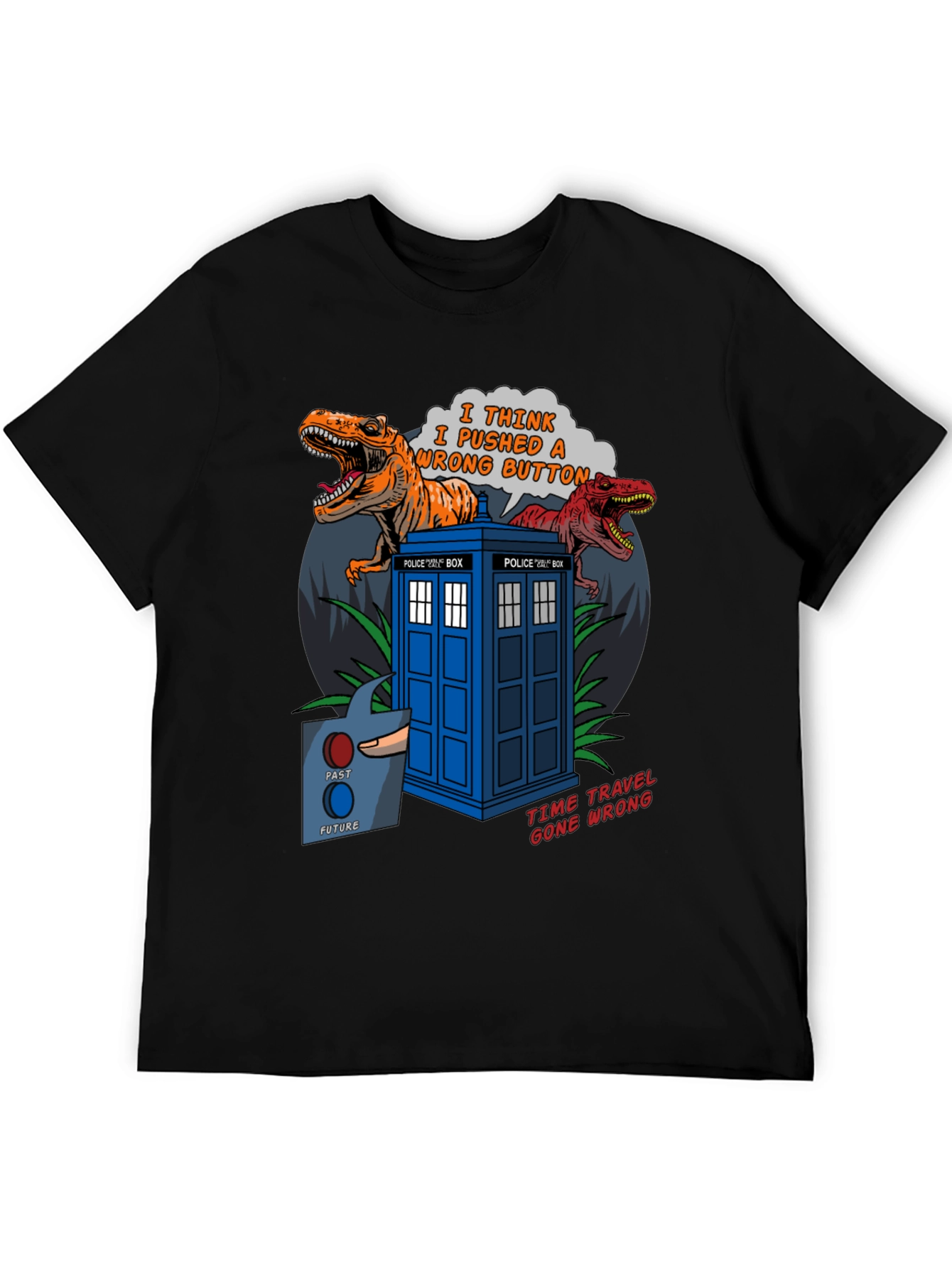 Black Time Travel Gone Wrong T-Shirt view 5