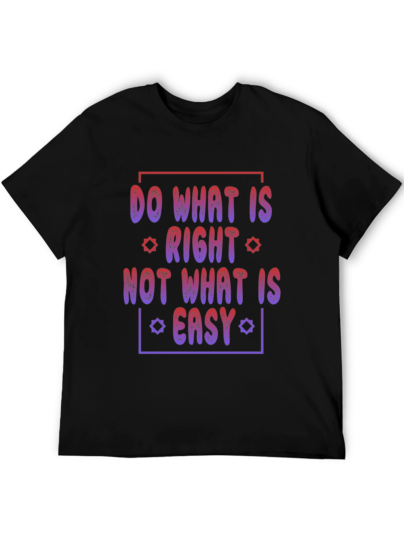 Black Motivational T-Shirt: Do What Is Right Graphic Tee view 5