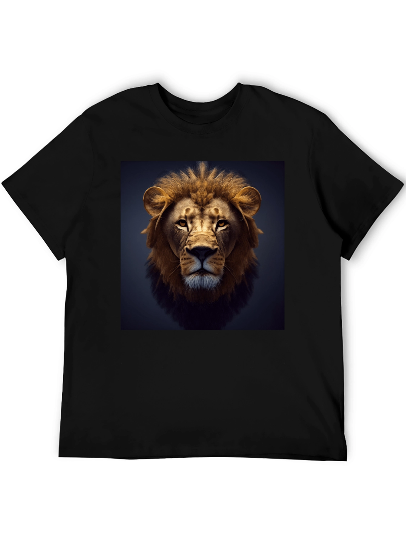 Black Lion Graphic Black T-Shirt view 5