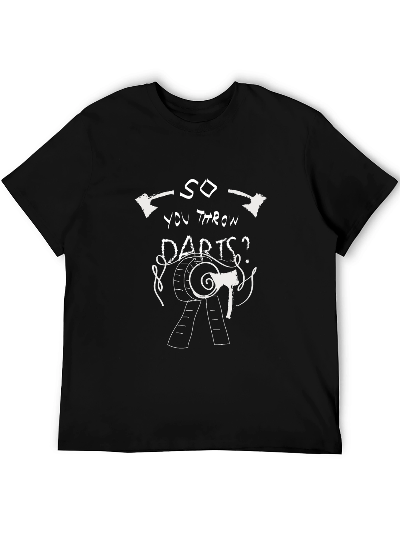 Black So You Throw Darts? Axe Throwing T-Shirt view 5